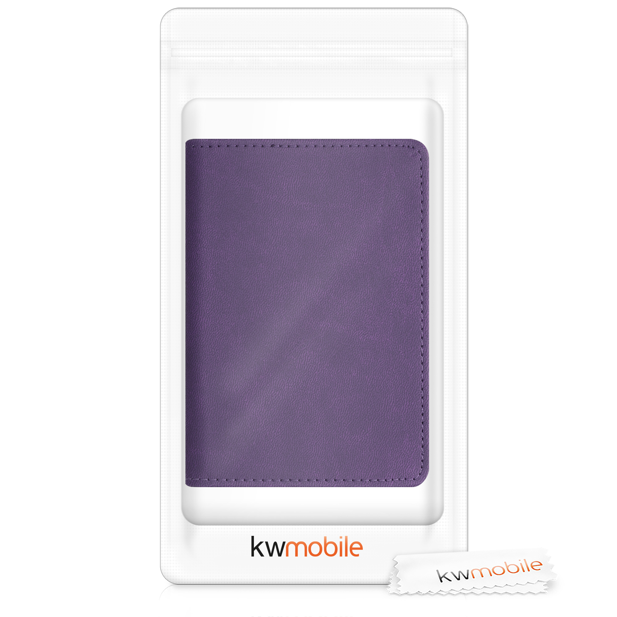 Obal na doklady od auta kwmobile PU kůže - 12 × 17,5 cm otevřené / 9,2 × 13 cm složené - fialová