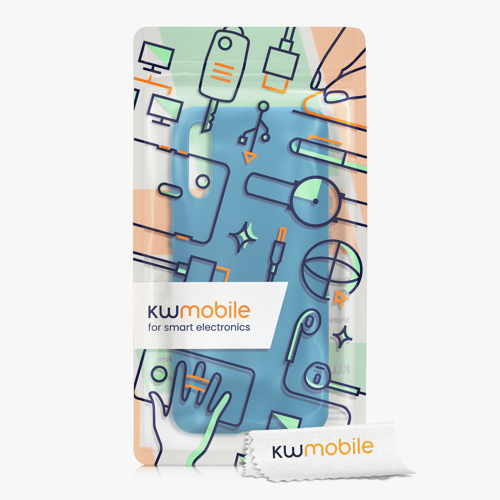 Kryt na mobil Samsung Galaxy A30s kwmobile TPU Karibská modrá