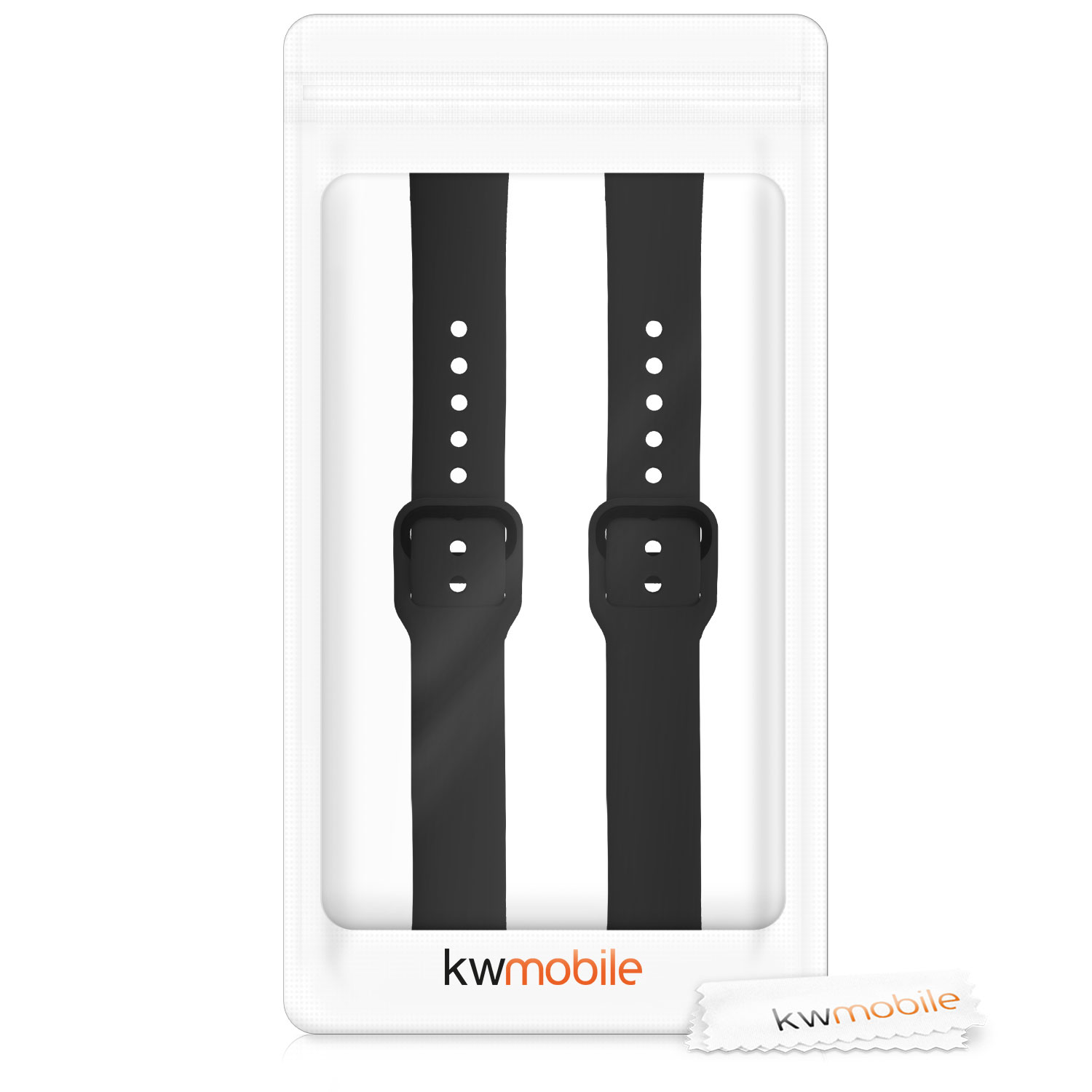 Silikonový řemínek na chytré hodinky Samsung Galaxy Fit (SM-R370) kwmobile 2 ks matně černý