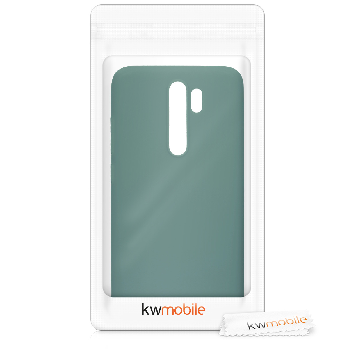 TPU kryt kwmobile pro Xiaomi Redmi Note 8 Pro - modrozelená