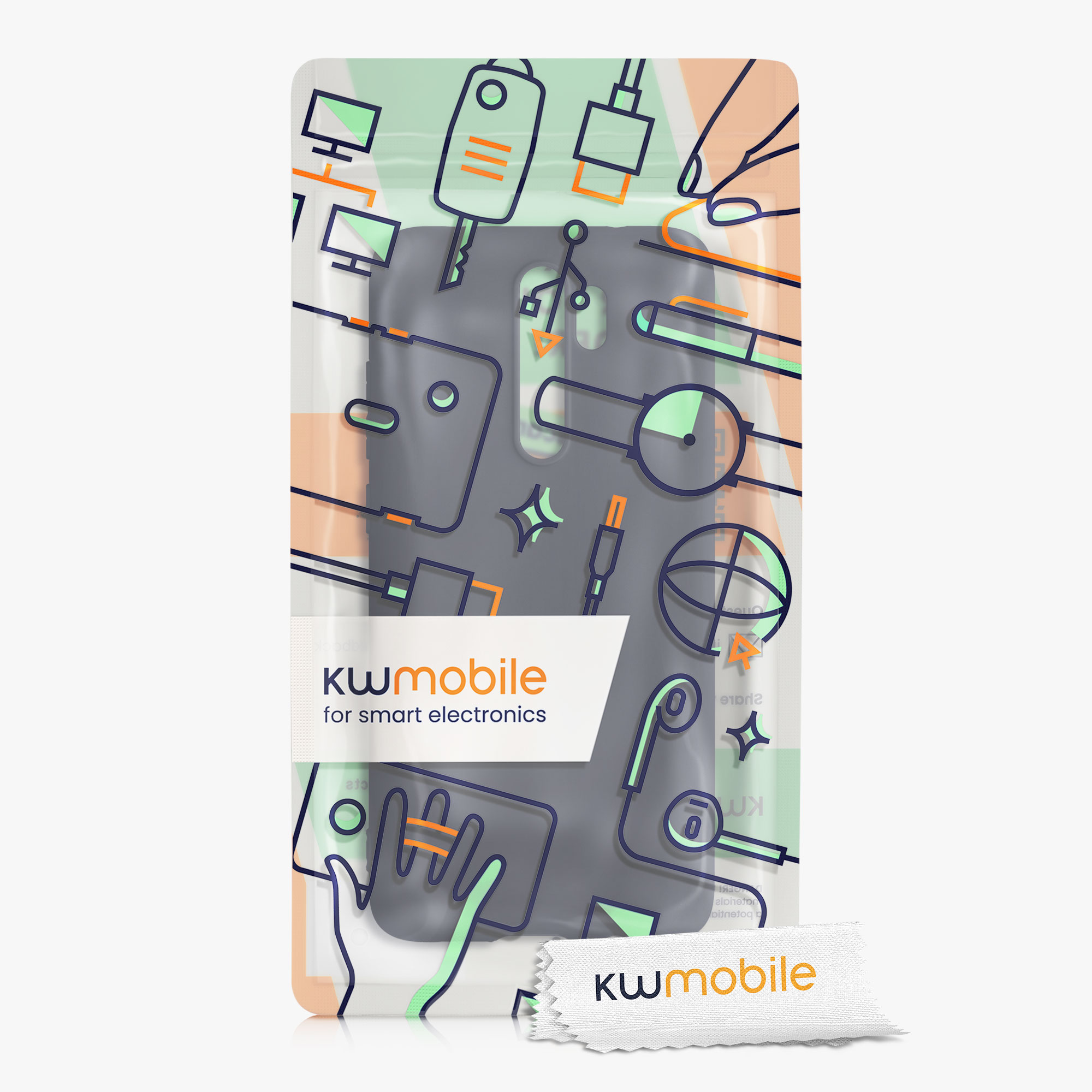 TPU kryt kwmobile pro Xiaomi Redmi Note 8 Pro - borůvkově modrá