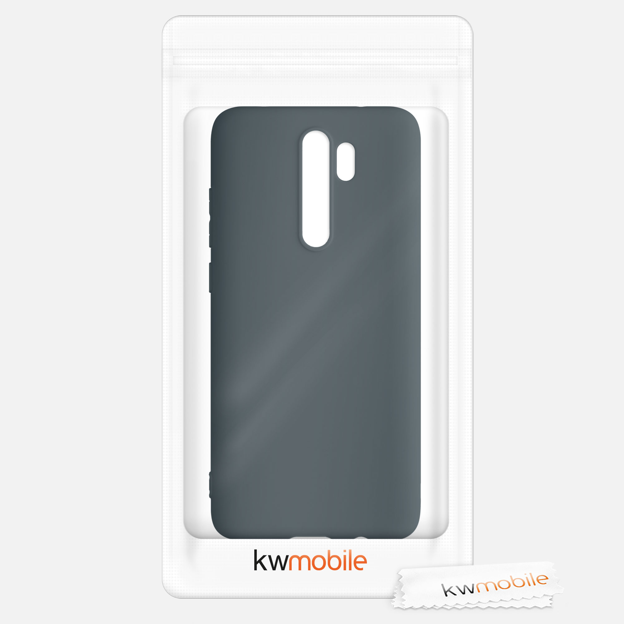 TPU kryt kwmobile pro Xiaomi Redmi Note 8 Pro - tmavě šedá