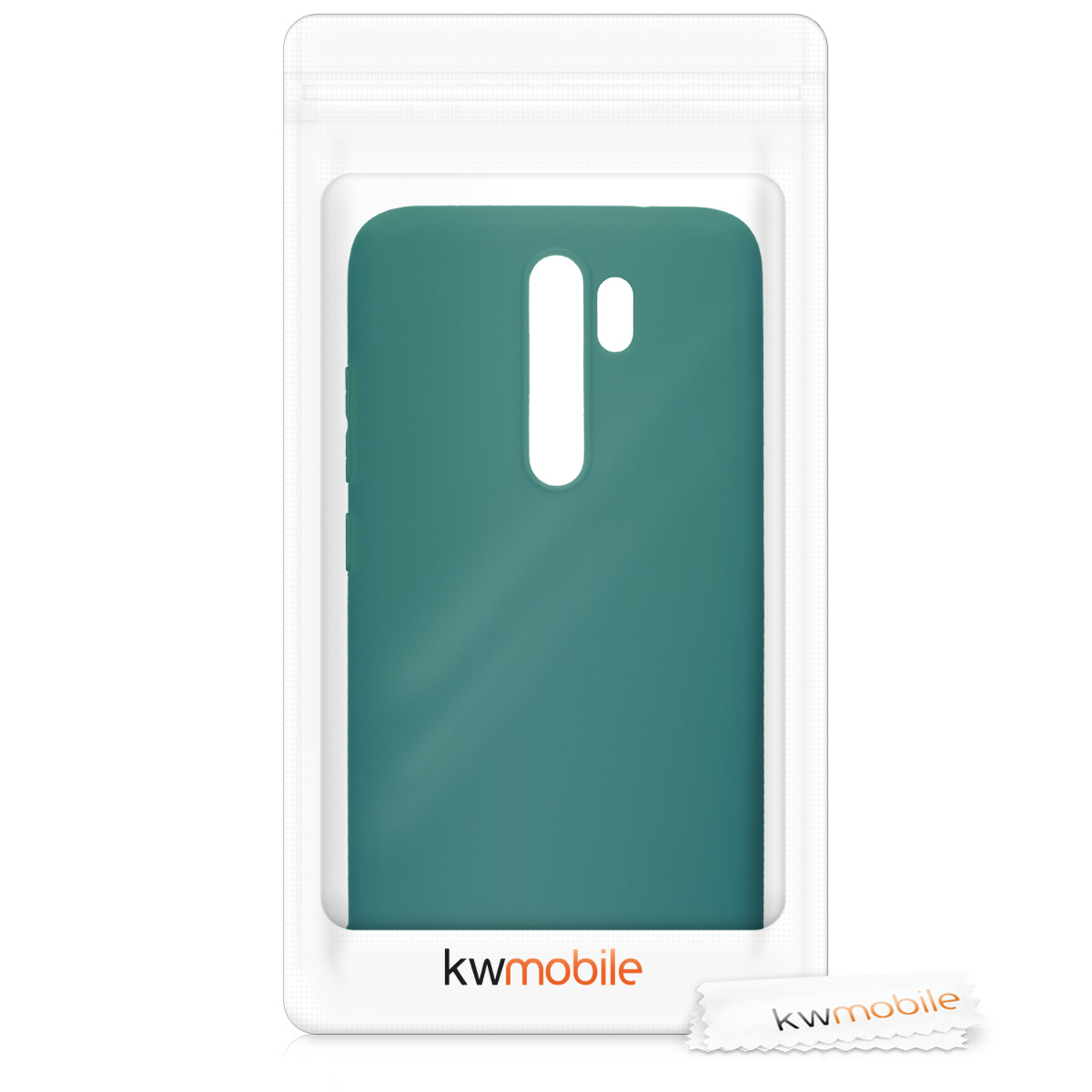 TPU kryt kwmobile pro Xiaomi Redmi Note 8 Pro - matná petrolejová