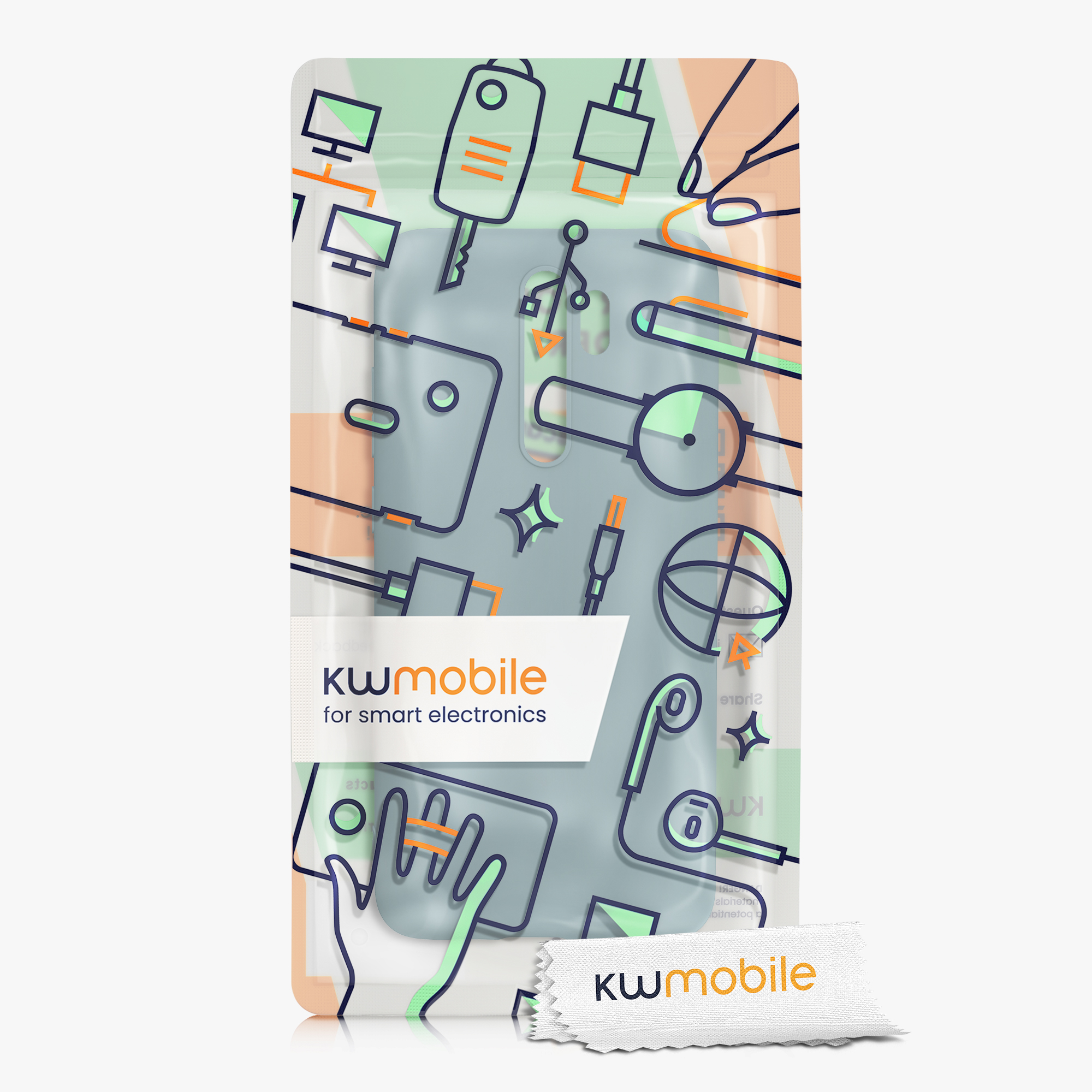 TPU kryt kwmobile pro Xiaomi Redmi Note 8 Pro - šedobéžová