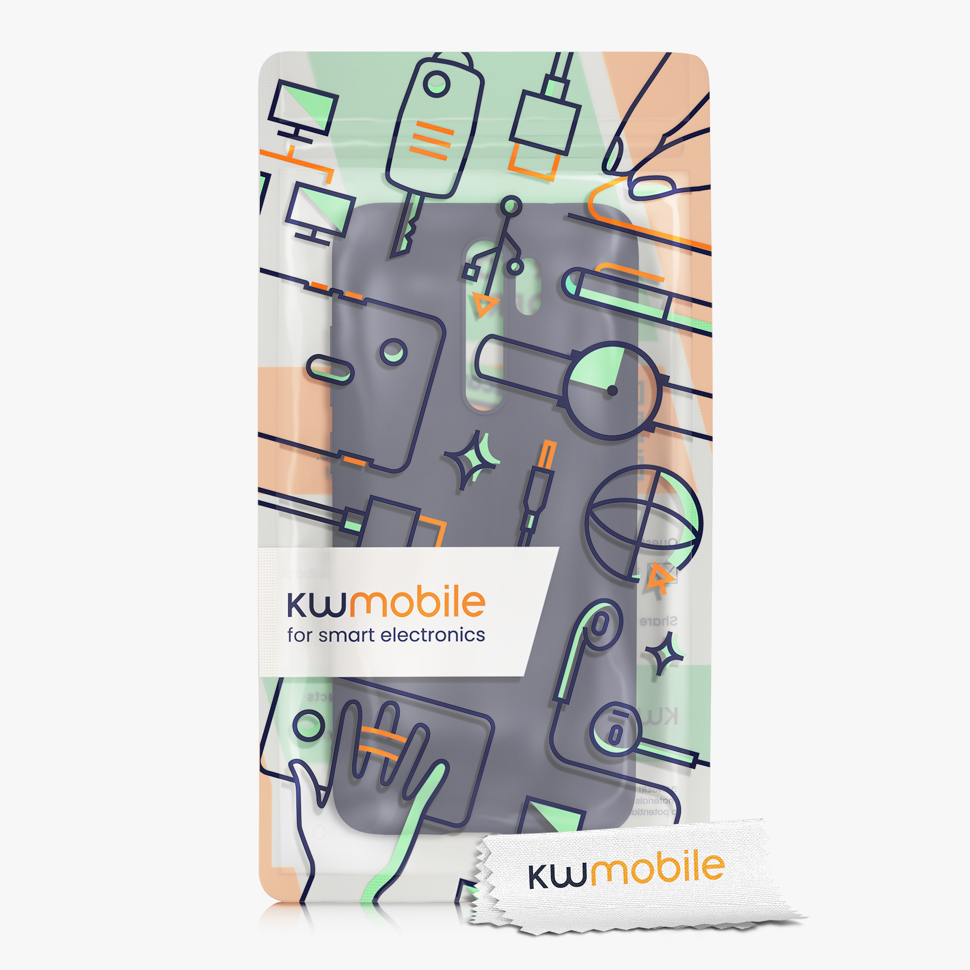 TPU kryt kwmobile pro Xiaomi Redmi Note 8 Pro - hluboká oceánově modrá
