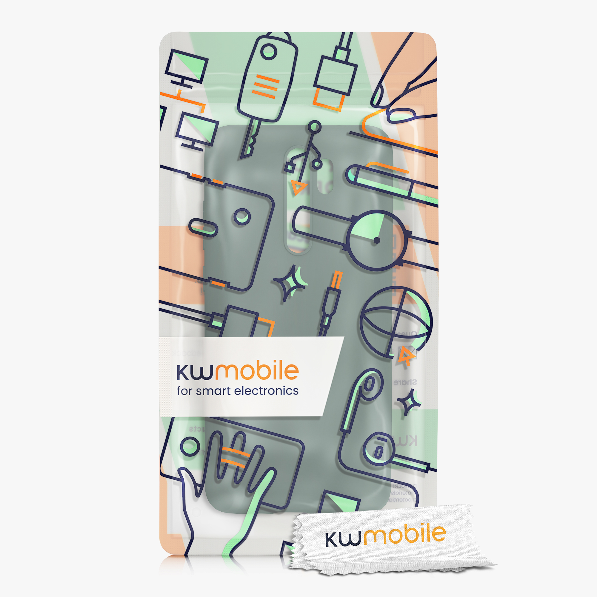 TPU kryt kwmobile pro Xiaomi Redmi Note 8 Pro - lesní zelená