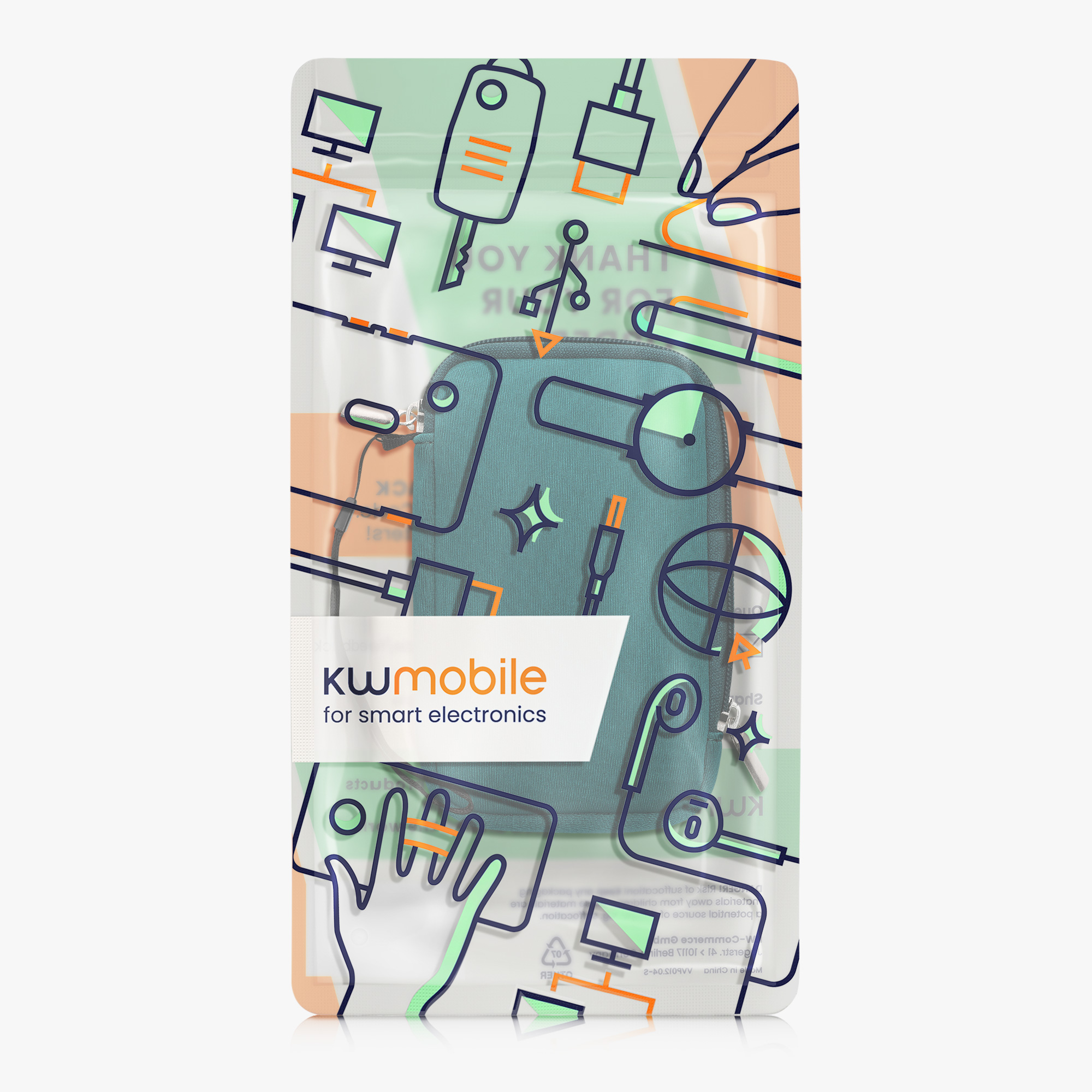 Neoprenové pouzdro kwmobile Nintendo 3DS XL petrolejová