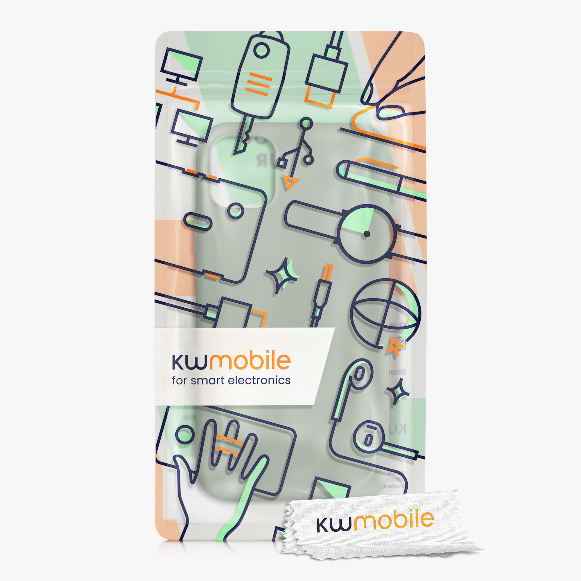Kryt na mobil kwmobile iPhone 11 Case - šedozelená