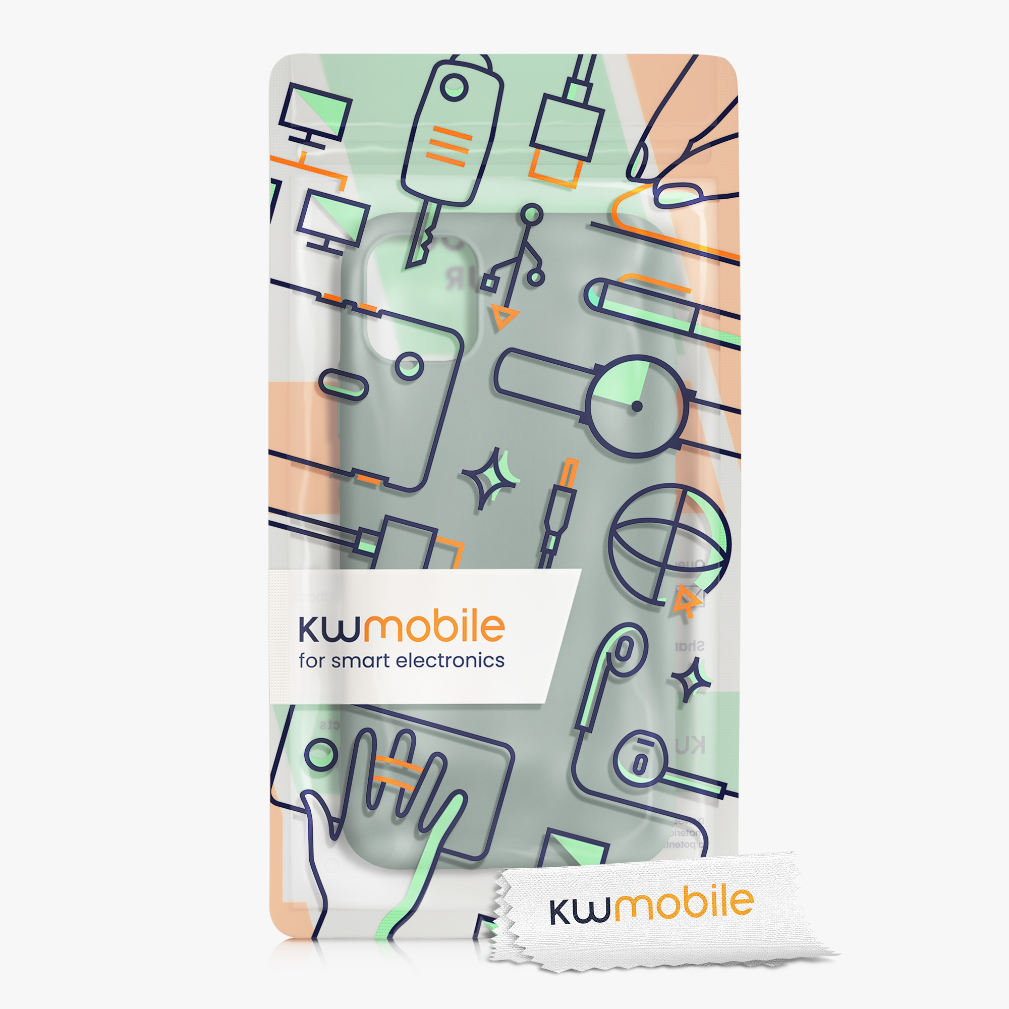 Kryt na mobil kwmobile iPhone 11 Case - zelená Rainwashed