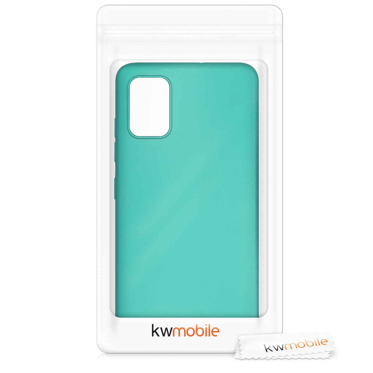 Kryt na mobil Samsung Galaxy A51 kwmobile TPU metalický Metalická tyrkysová