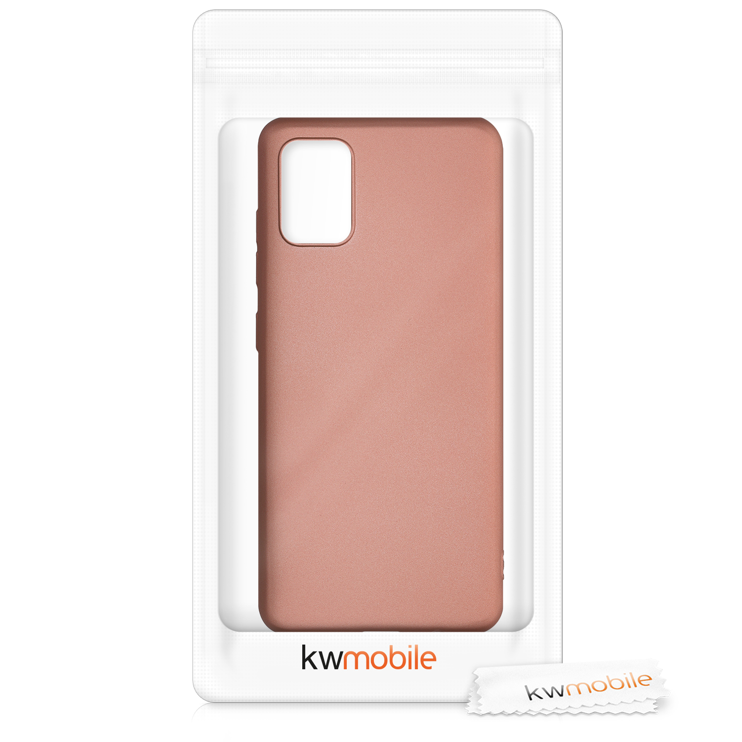 Kryt na mobil Samsung Galaxy A51 kwmobile TPU metalický Metalická bronzová