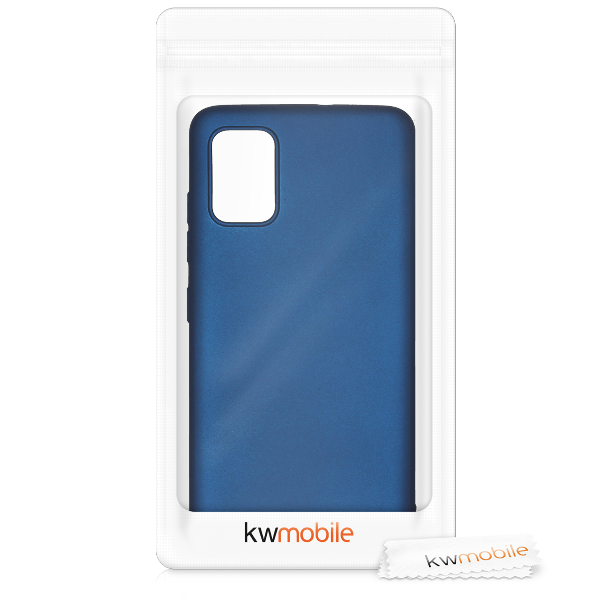 Kryt na mobil Samsung Galaxy A51 kwmobile TPU metalický Metalická modrá