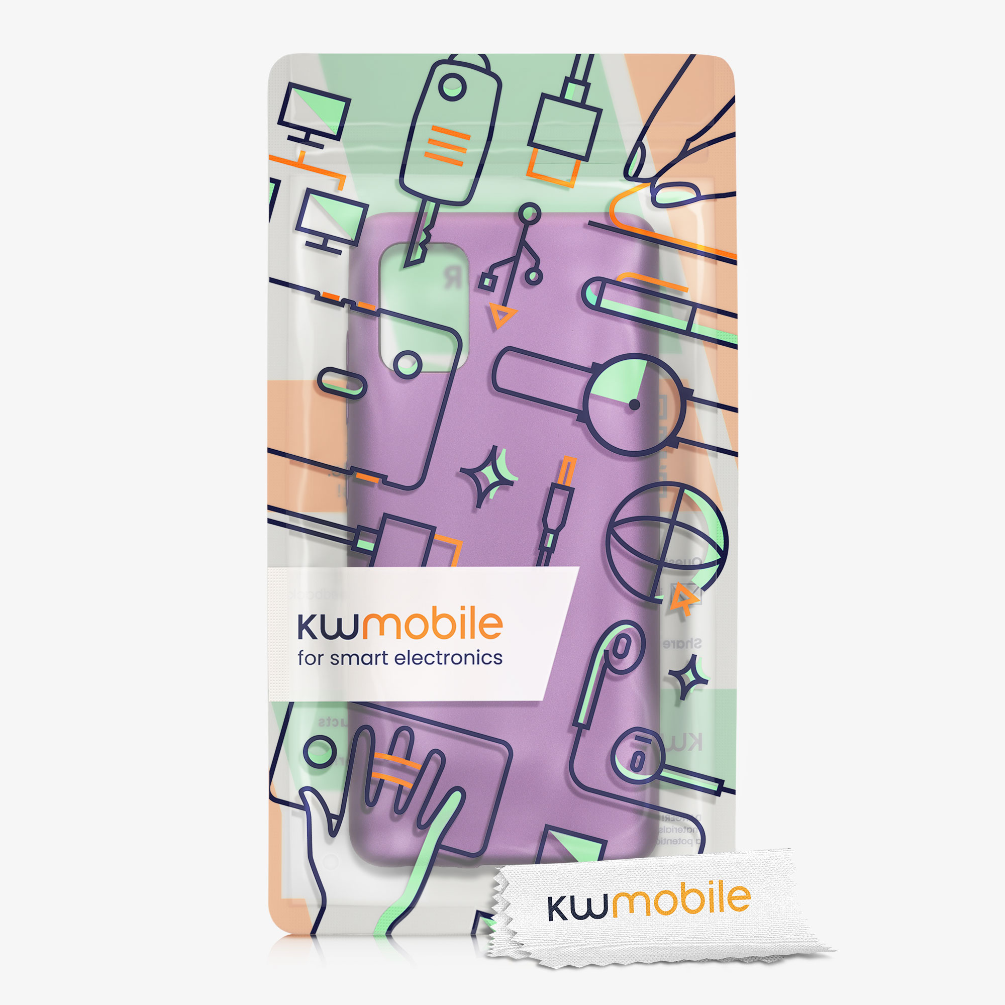 Kryt na mobil Samsung Galaxy A51 kwmobile TPU metalický Metalická fialová