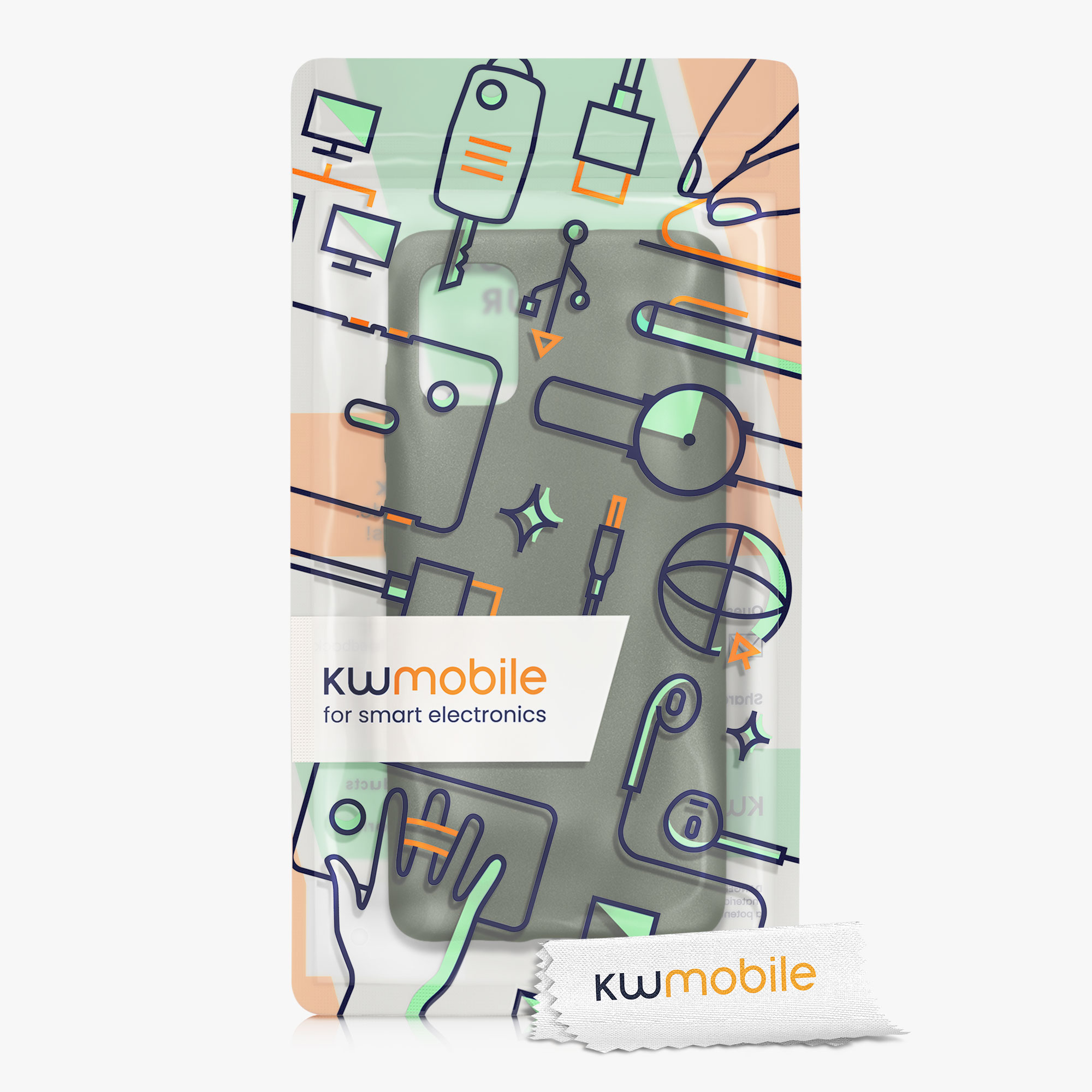 Kryt na mobil Samsung Galaxy A51 kwmobile TPU metalický Metalická lesní zelená