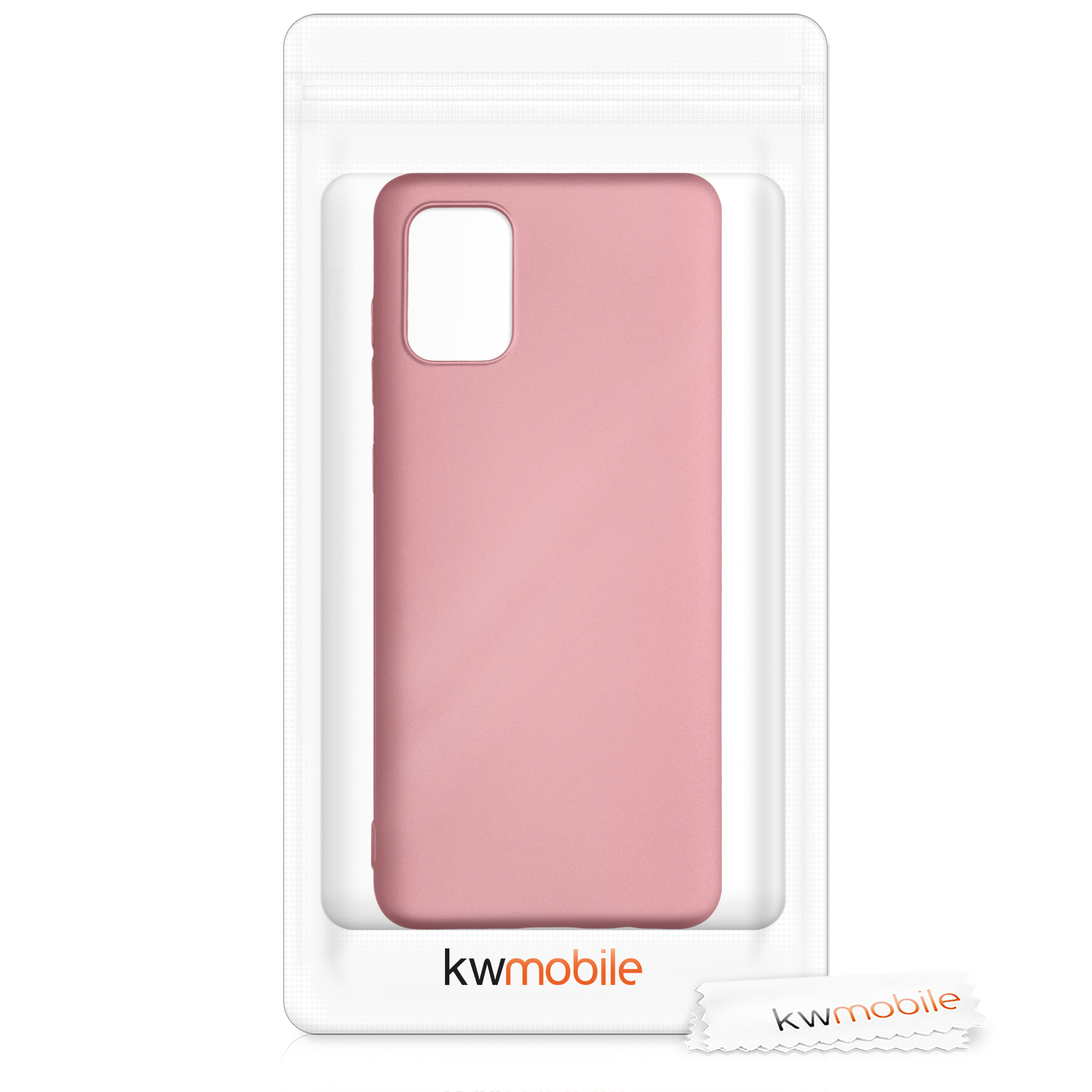 Metalický kryt na mobil Samsung Galaxy A71 kwmobile metalicky rose gold