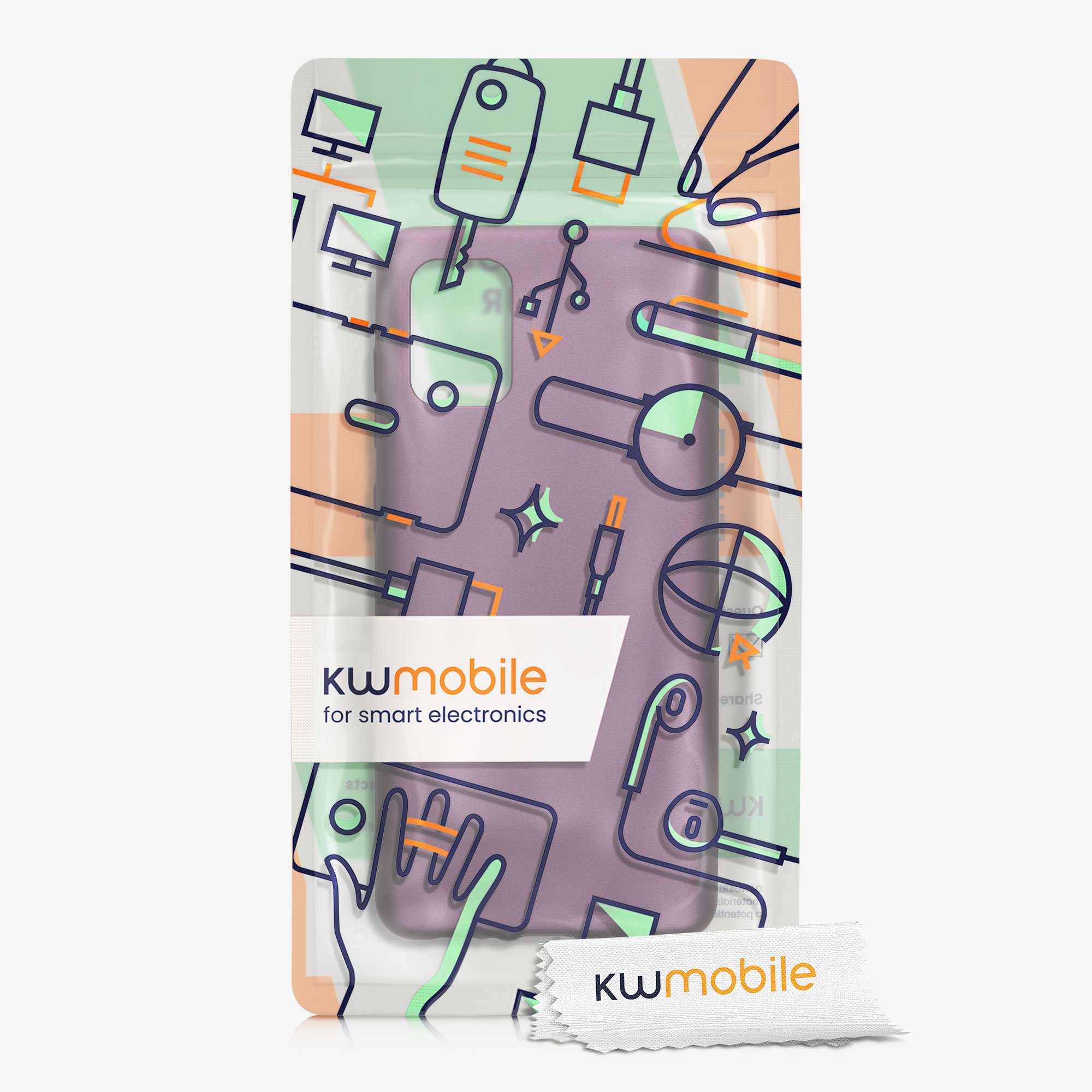 Metalický kryt na mobil Samsung Galaxy A71 kwmobile metalicky levandulový