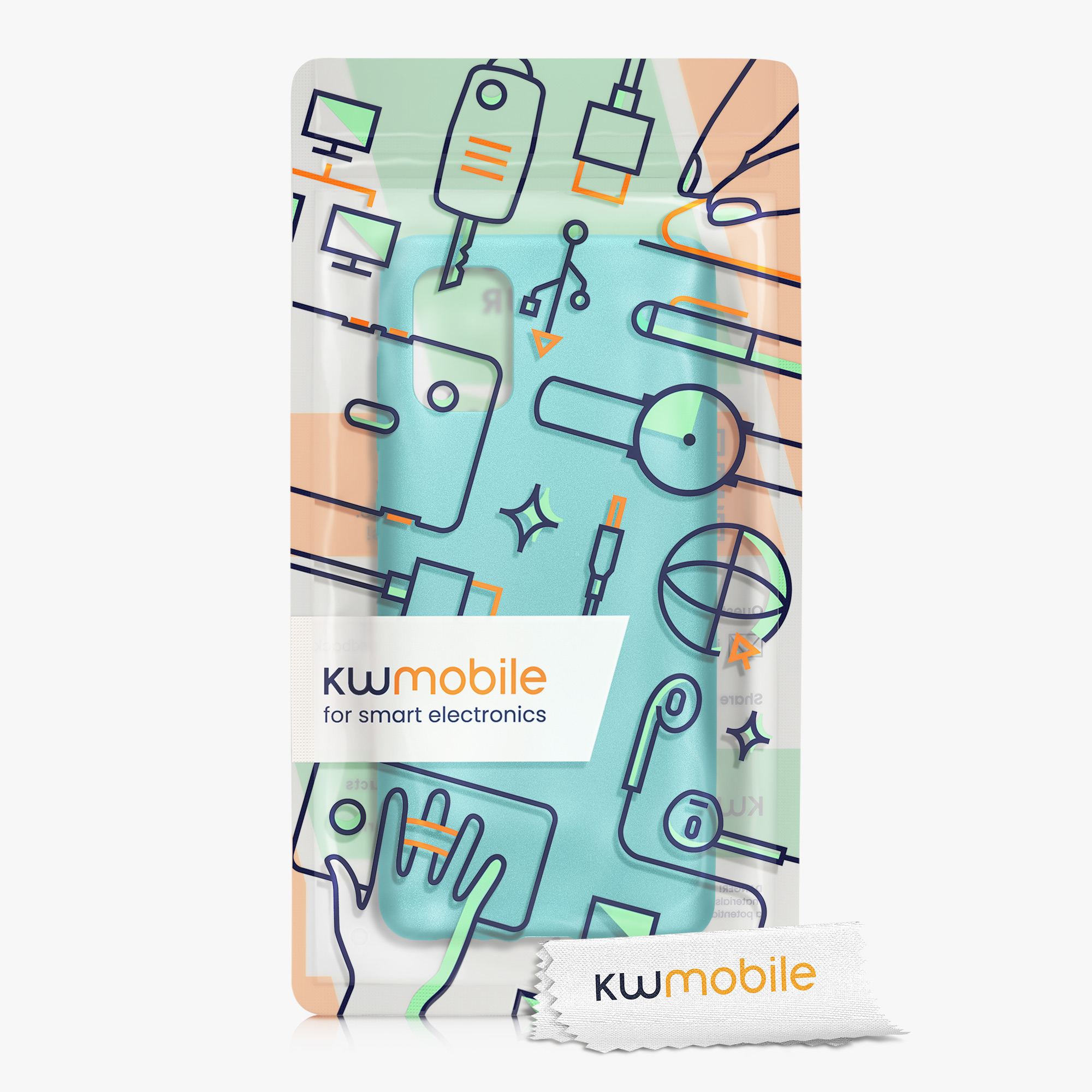 Metalický kryt na mobil Samsung Galaxy A71 kwmobile Metallic Mint Green
