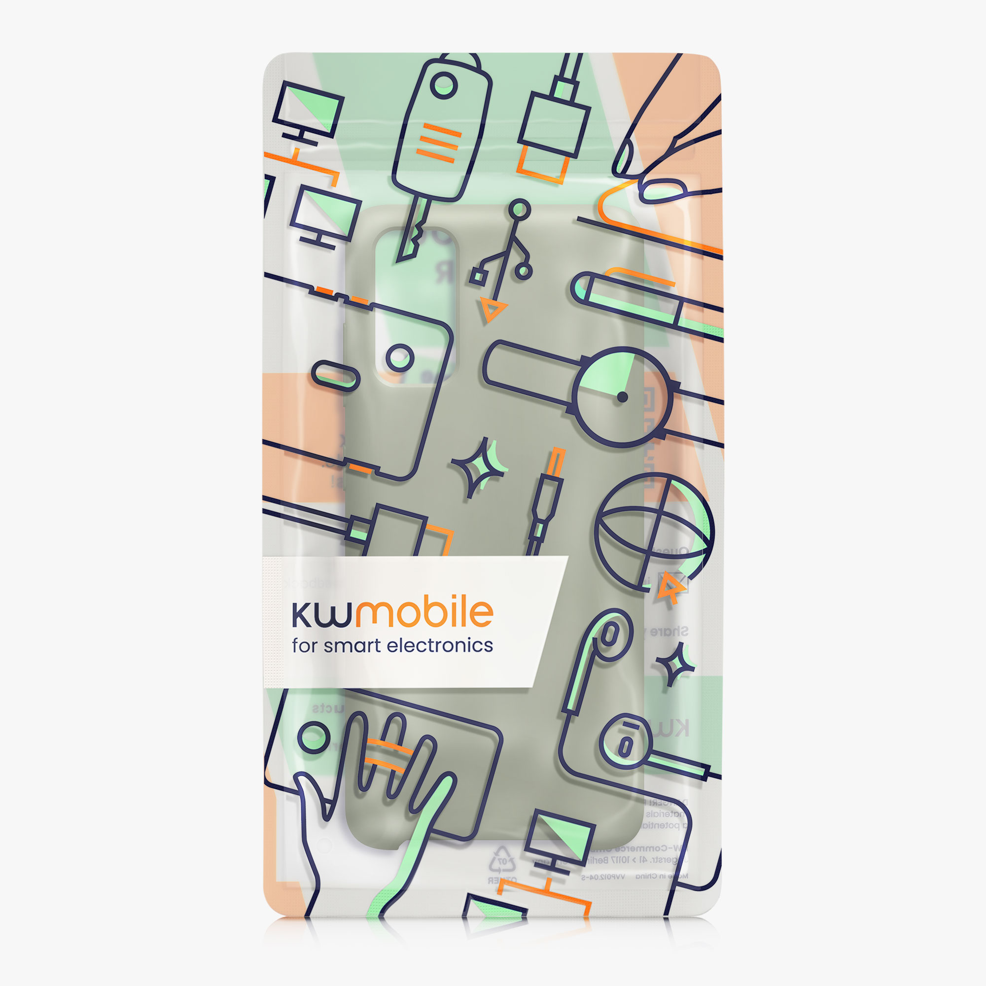 Kryt na mobil Samsung Galaxy S20 kwmobile TPU šedozelený