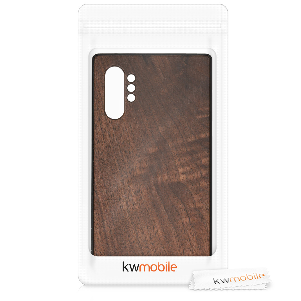 Dřevěný kryt na mobil Samsung Galaxy Note 10 Plus kwmobile tmavě hnědý