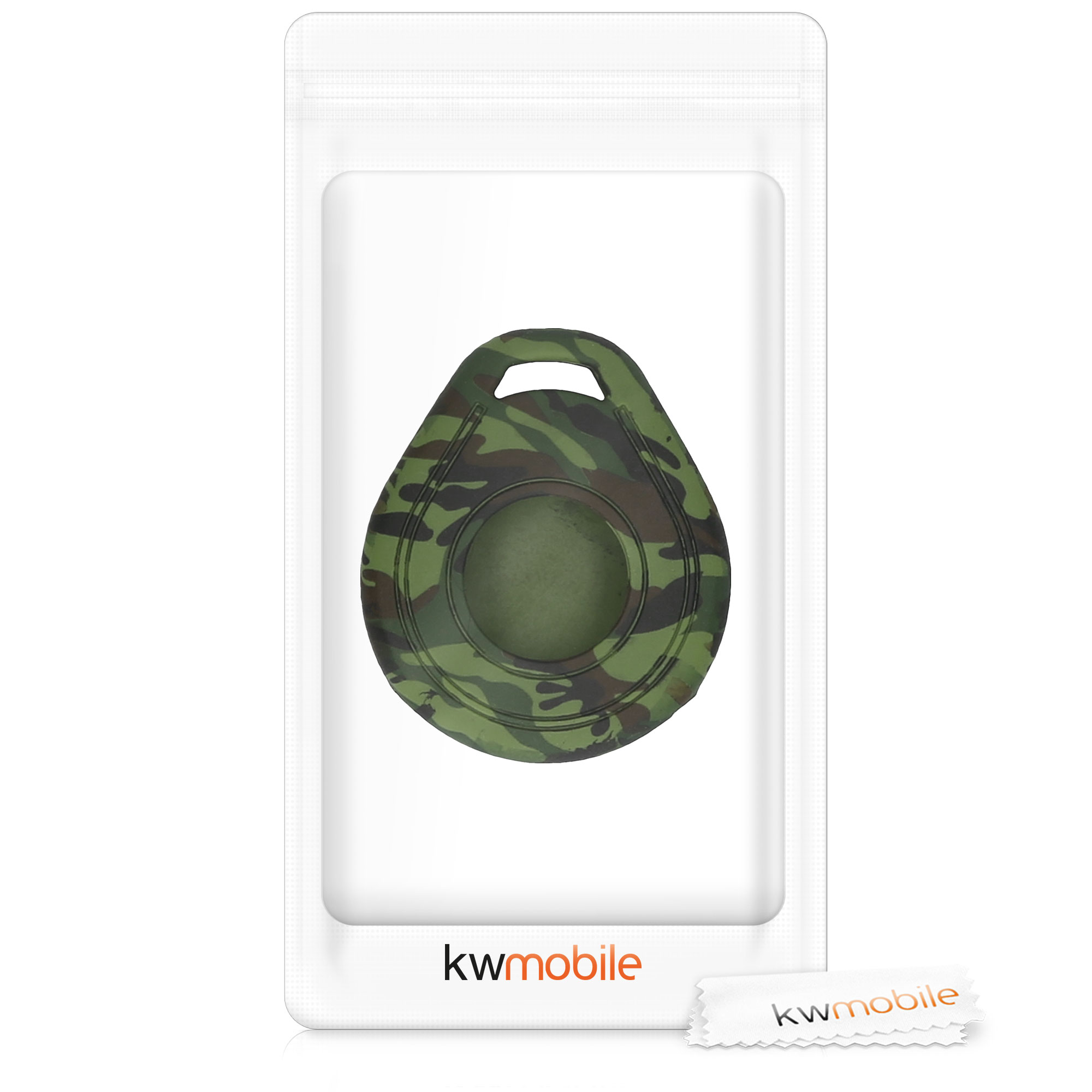 Pouzdro na klíč od motorky kwmobile pro Harley Davidson Motorcycle Key - camouflage Black / Light Green / tmavě zelená