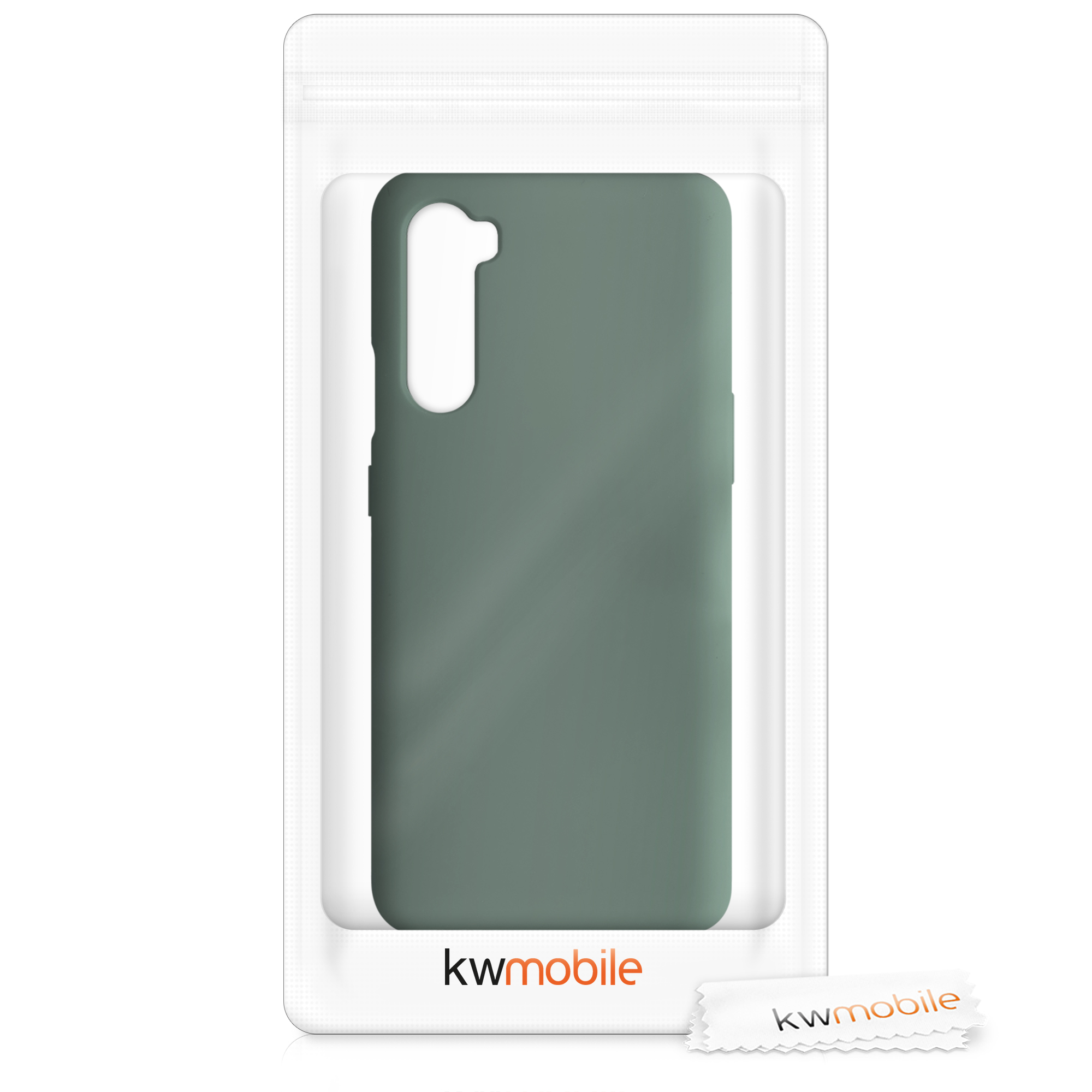 Kwmobile Silikonový kryt OnePlus Nord lesní zelená