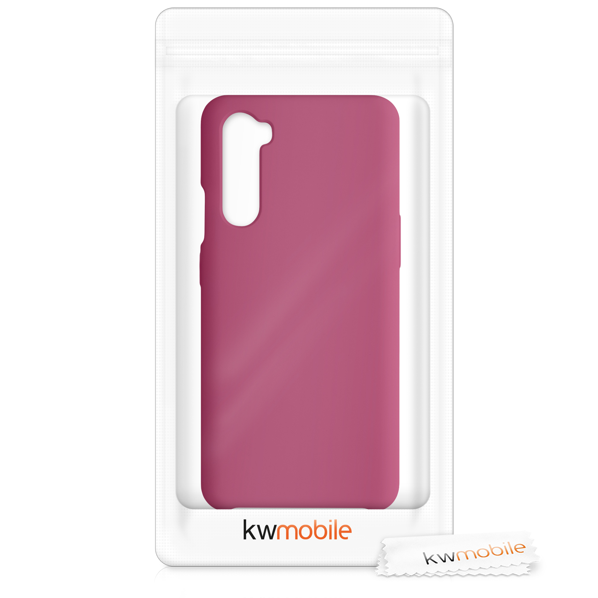 Kwmobile Silikonový kryt OnePlus Nord malinově růžová