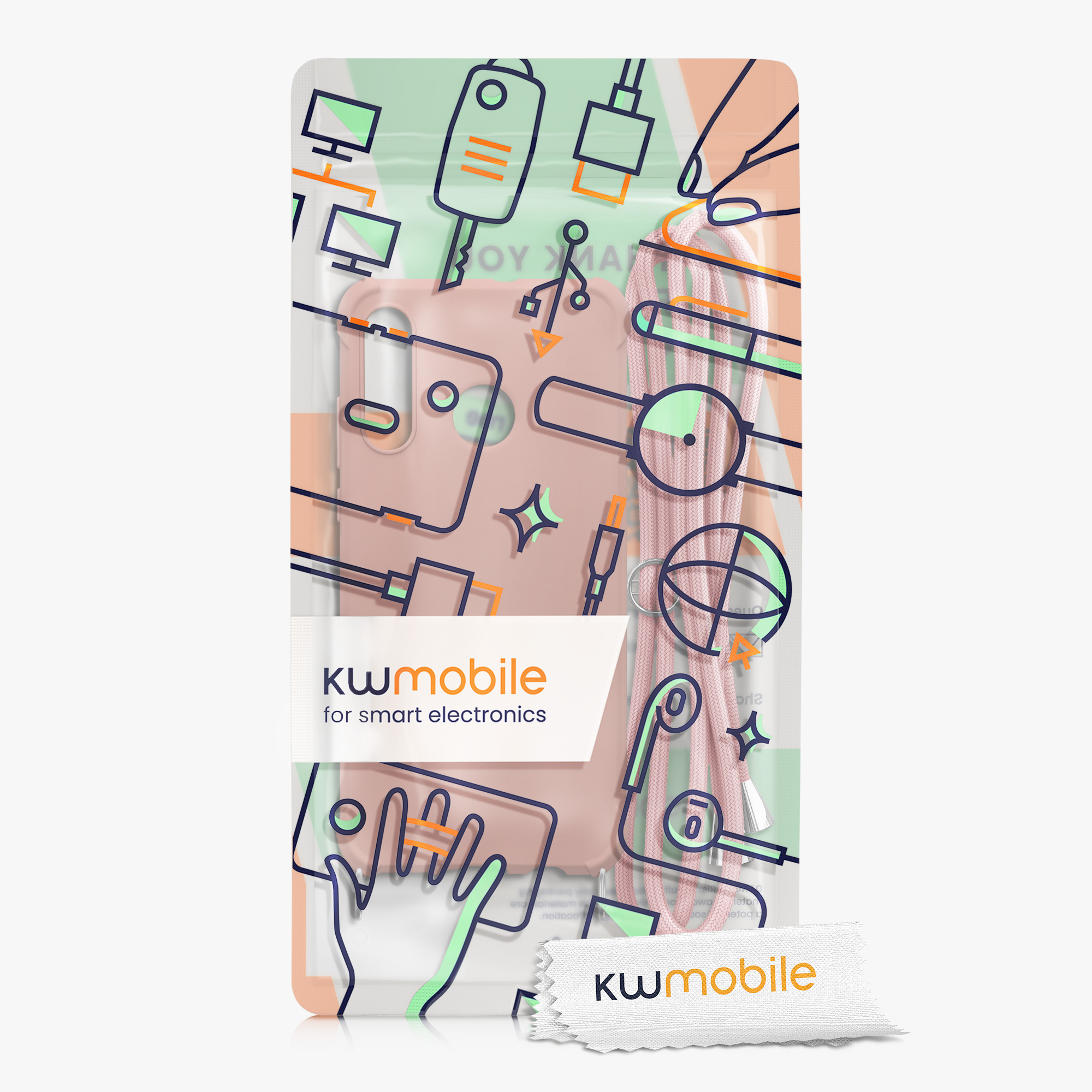Crossbody kryt kwmobile Huawei P30 Lite, perleťová