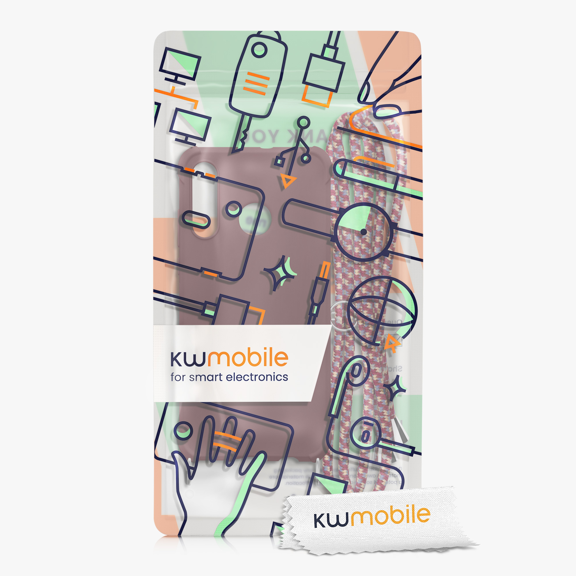 Crossbody kryt kwmobile Huawei P30 Lite, vínově fialová