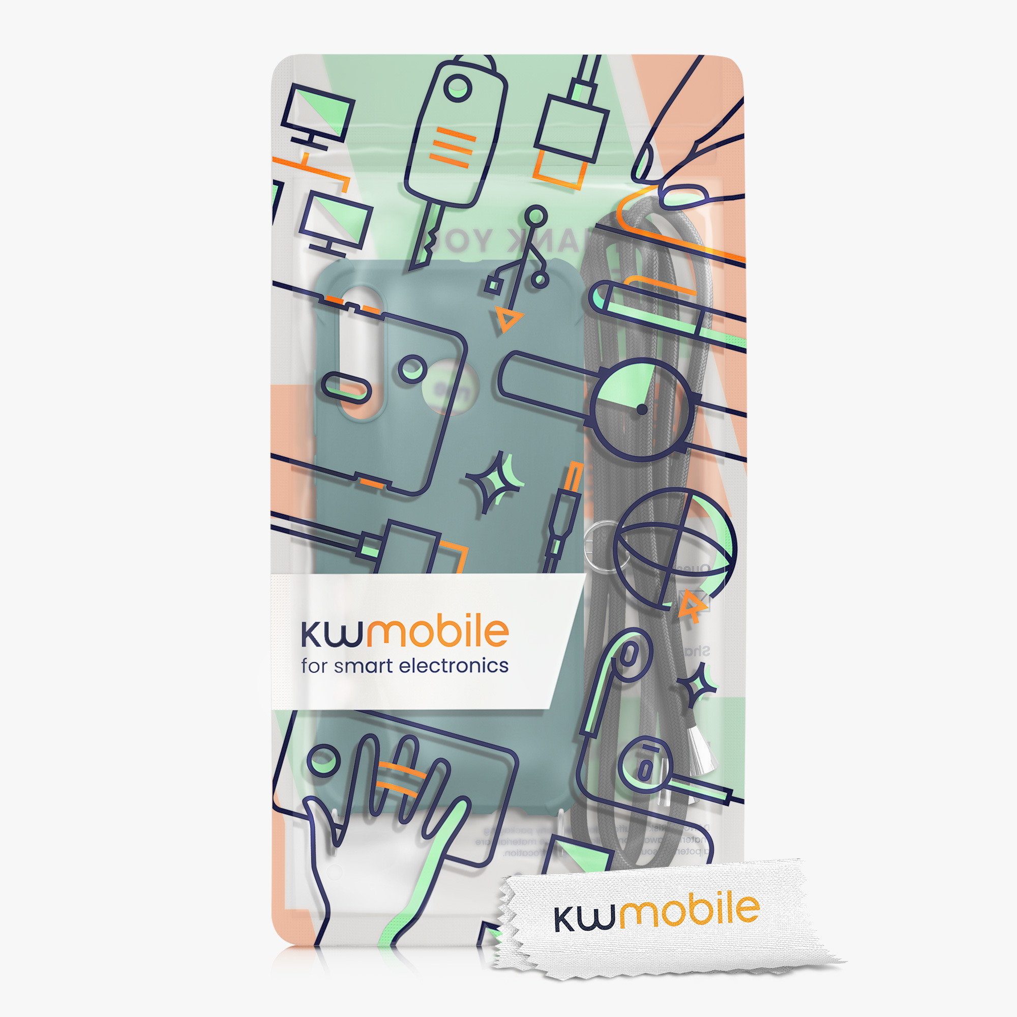 Crossbody kryt kwmobile Huawei P30 Lite, petrolejová