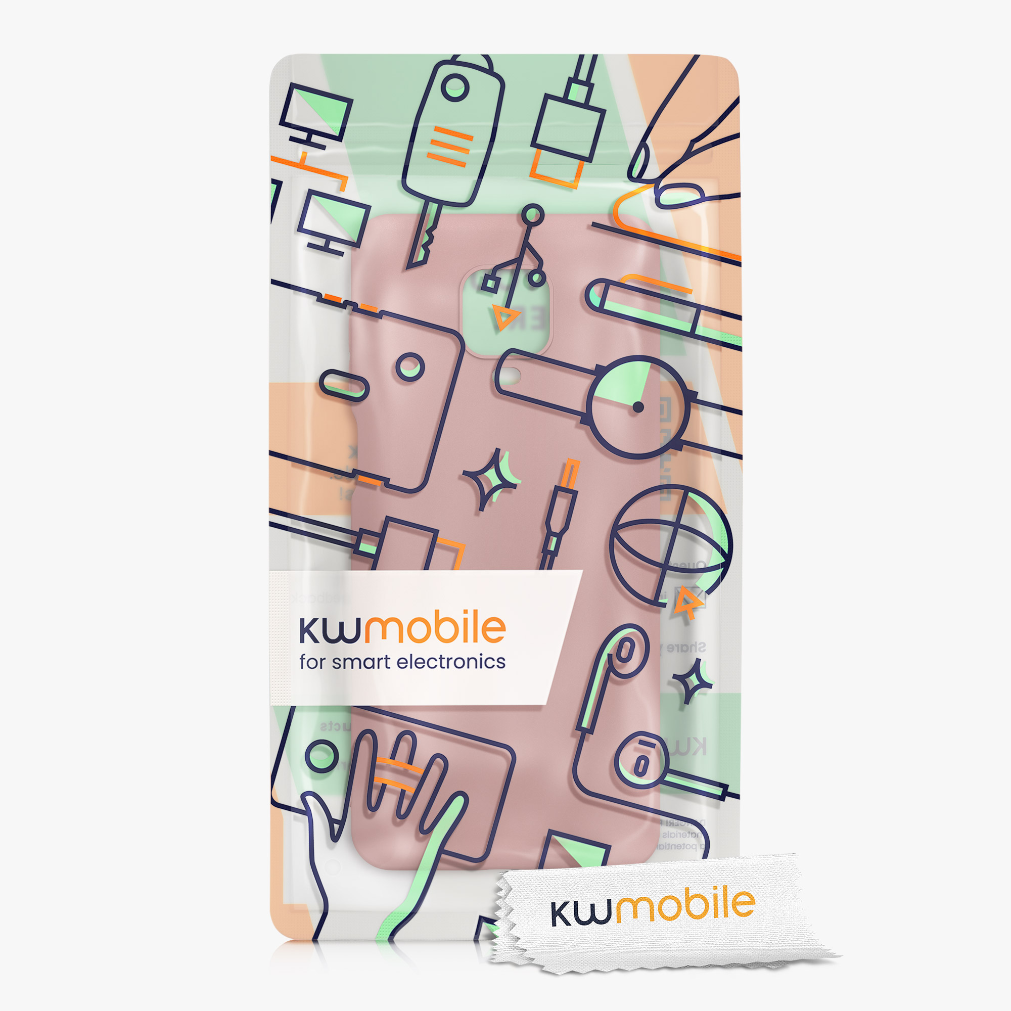TPU kryt kwmobile pro Xiaomi Redmi Note 9S / 9 Pro / 9 Pro Max - zimní růžová