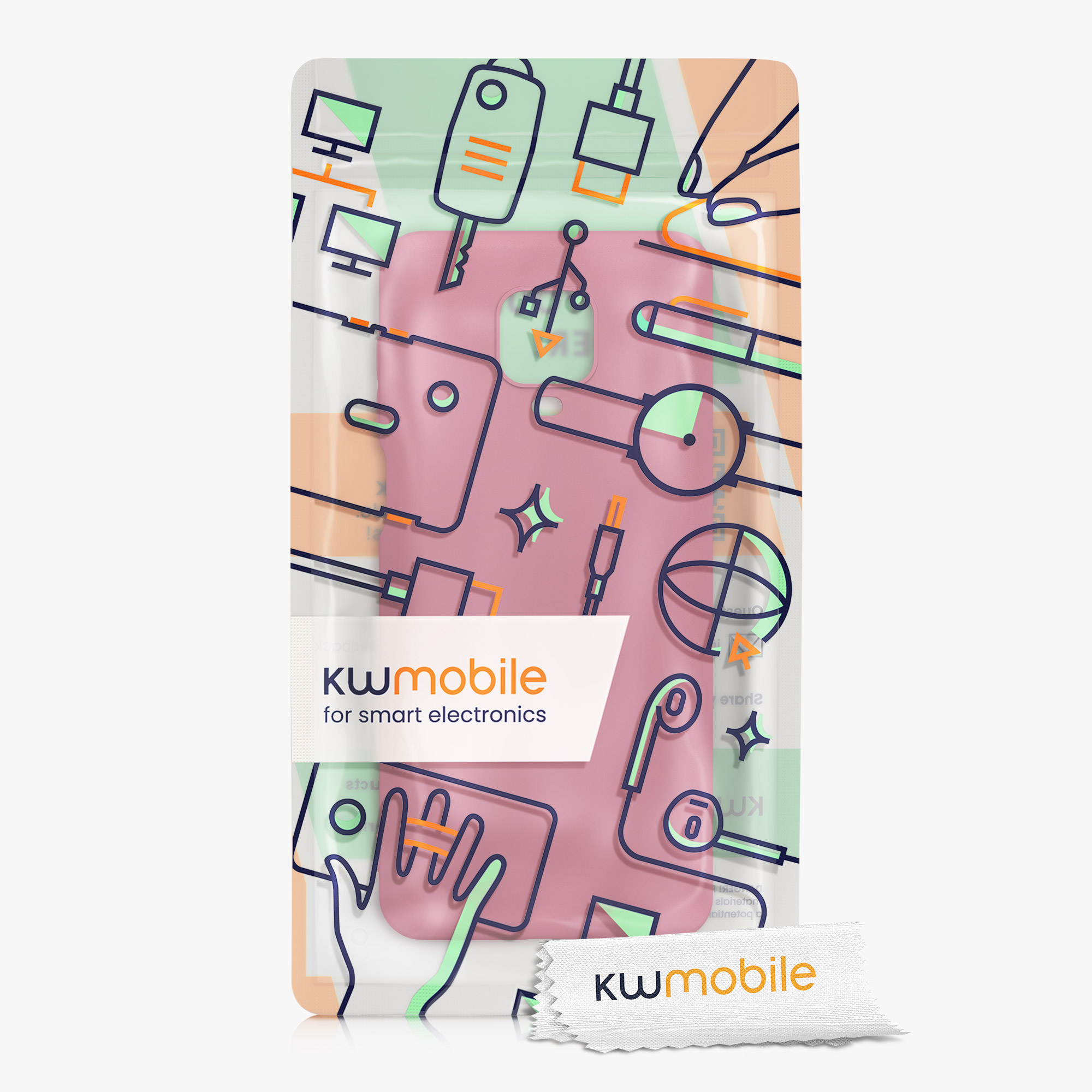 TPU kryt kwmobile pro Xiaomi Redmi Note 9S / 9 Pro / 9 Pro Max - sladce růžová