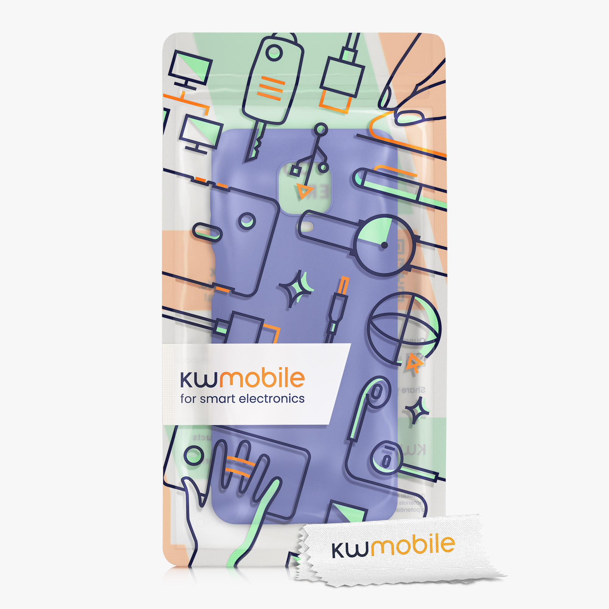 TPU kryt kwmobile pro Xiaomi Redmi Note 9S / 9 Pro / 9 Pro Max - modrofialová