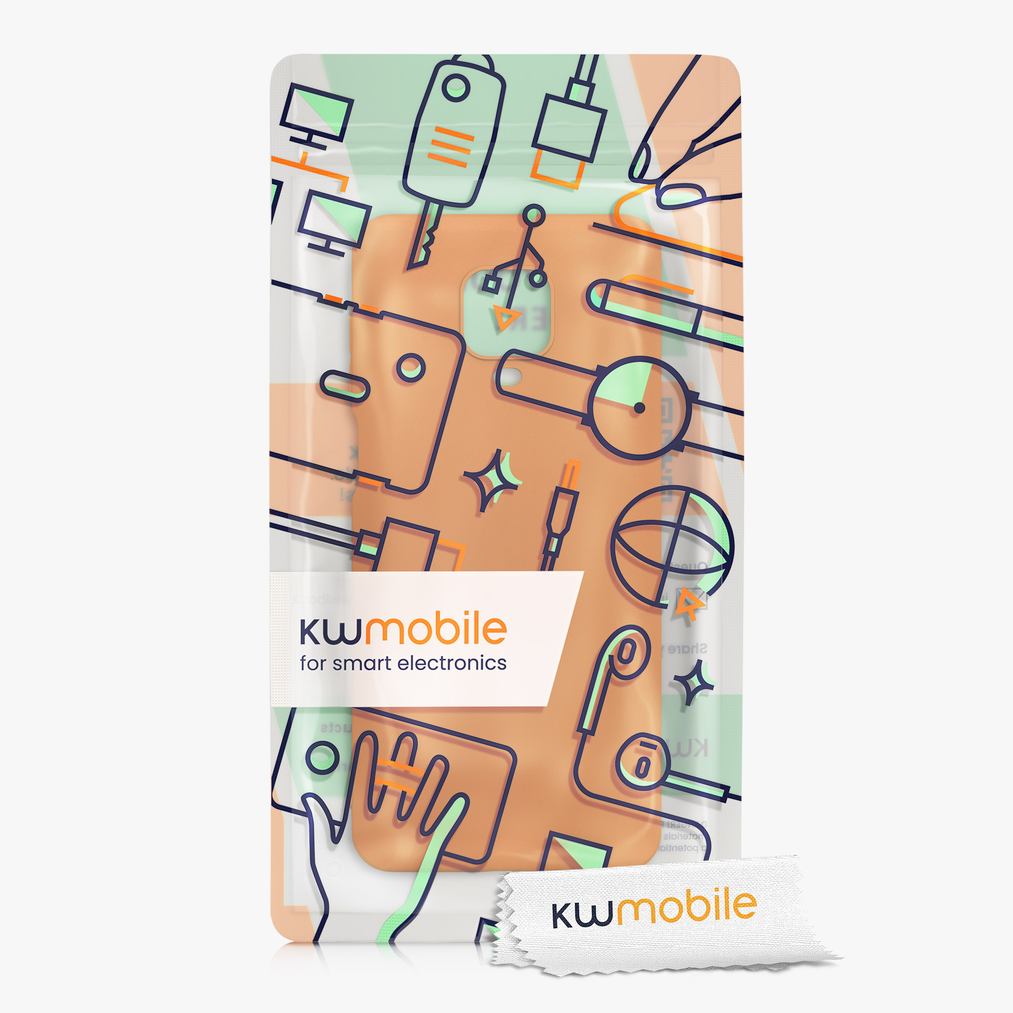 TPU kryt kwmobile pro Xiaomi Redmi Note 9S / 9 Pro / 9 Pro Max - ovocně oranžová