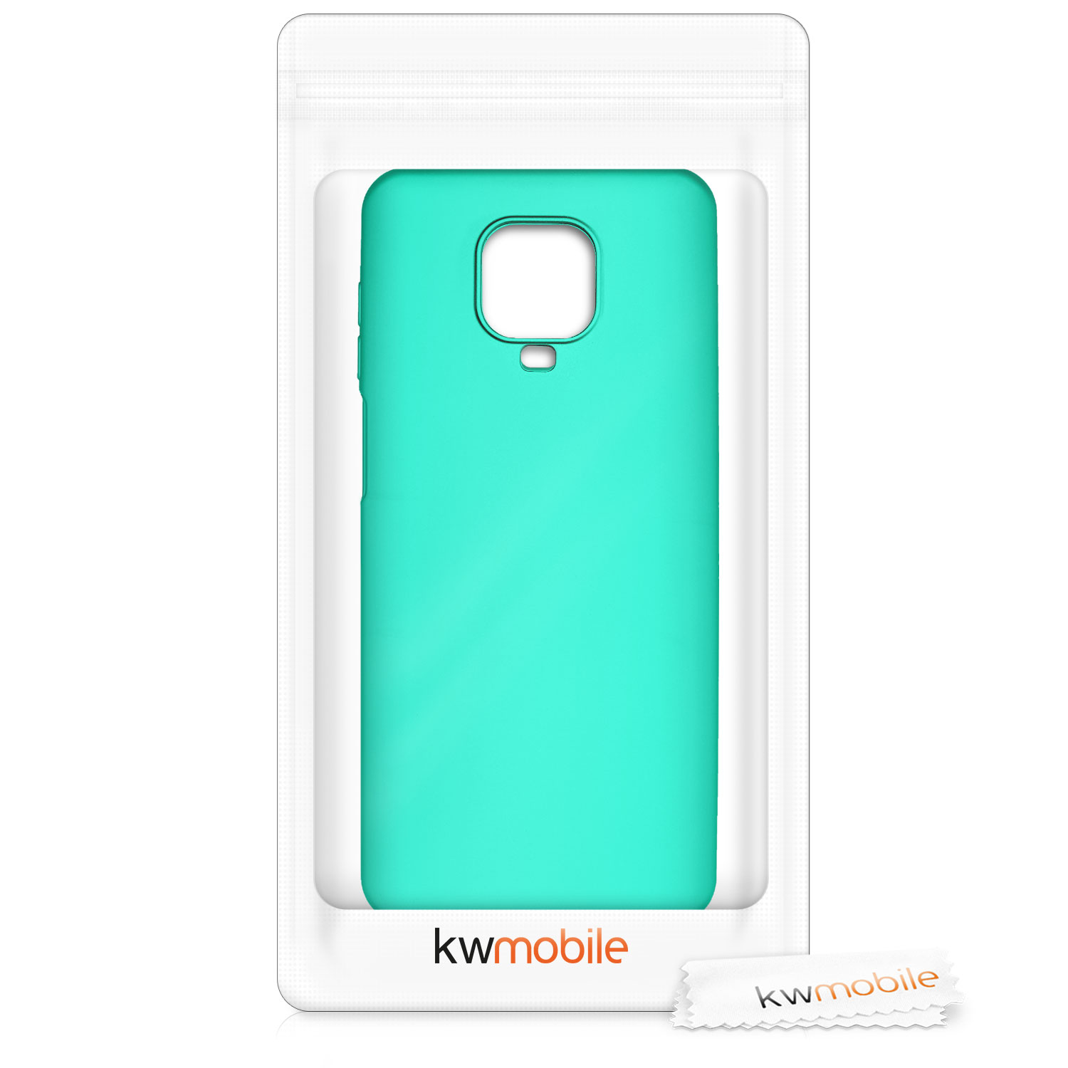 Metalický TPU kryt kwmobile pro Xiaomi Redmi Note 9S / 9 Pro / 9 Pro Max - metalická tyrkysová
