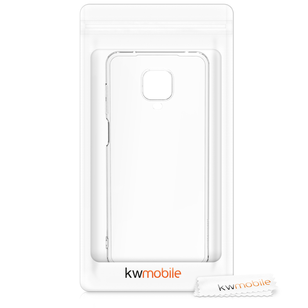 Transparentní TPU kryt kwmobile pro Xiaomi Redmi Note 9S / 9 Pro / 9 Pro Max - transparentní