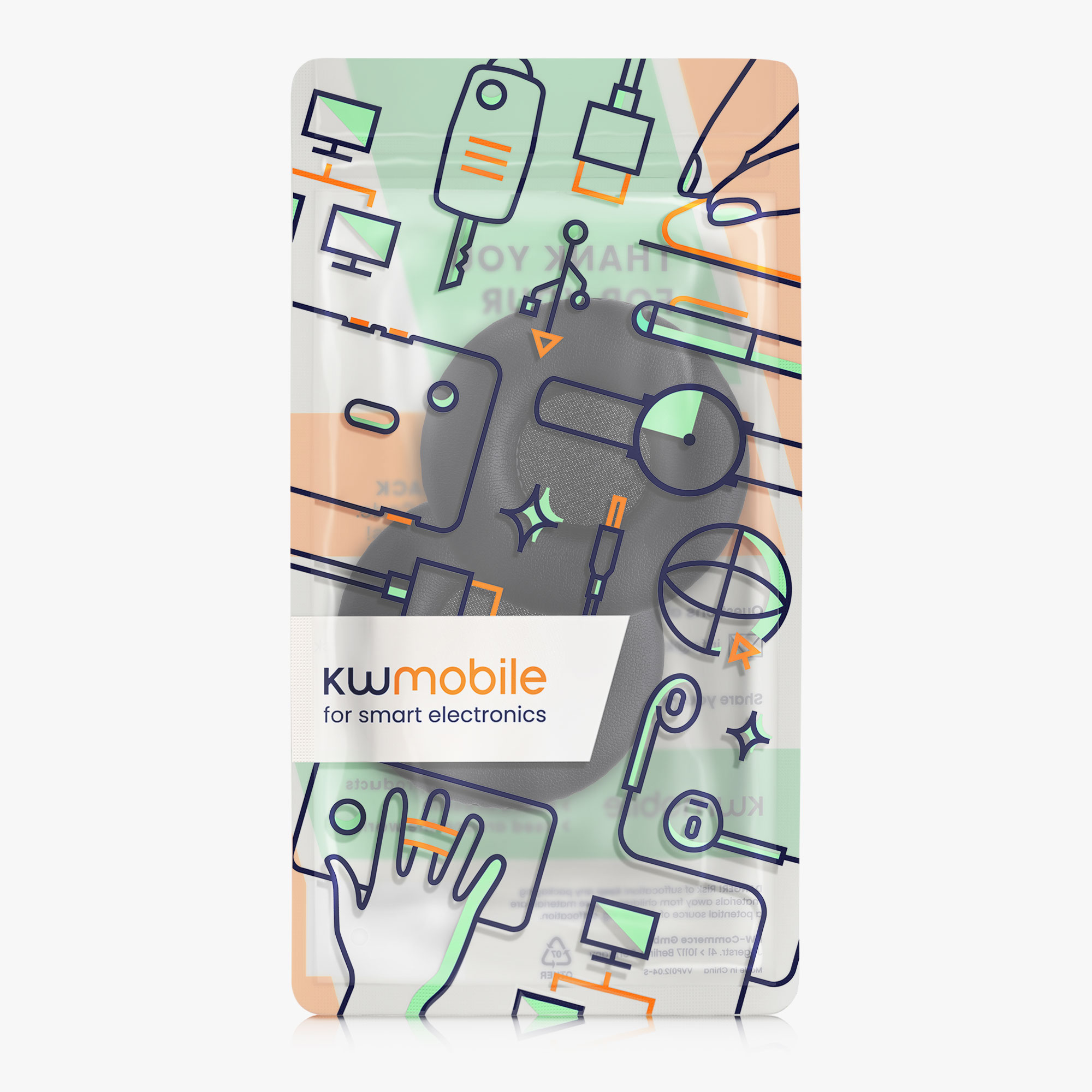 2 ks Náhradní náušníky na sluchátka JBL Tune 600 / 500BT / 510BT / 520BT / 450 Replacement Ear Pads kwmobile - černá
