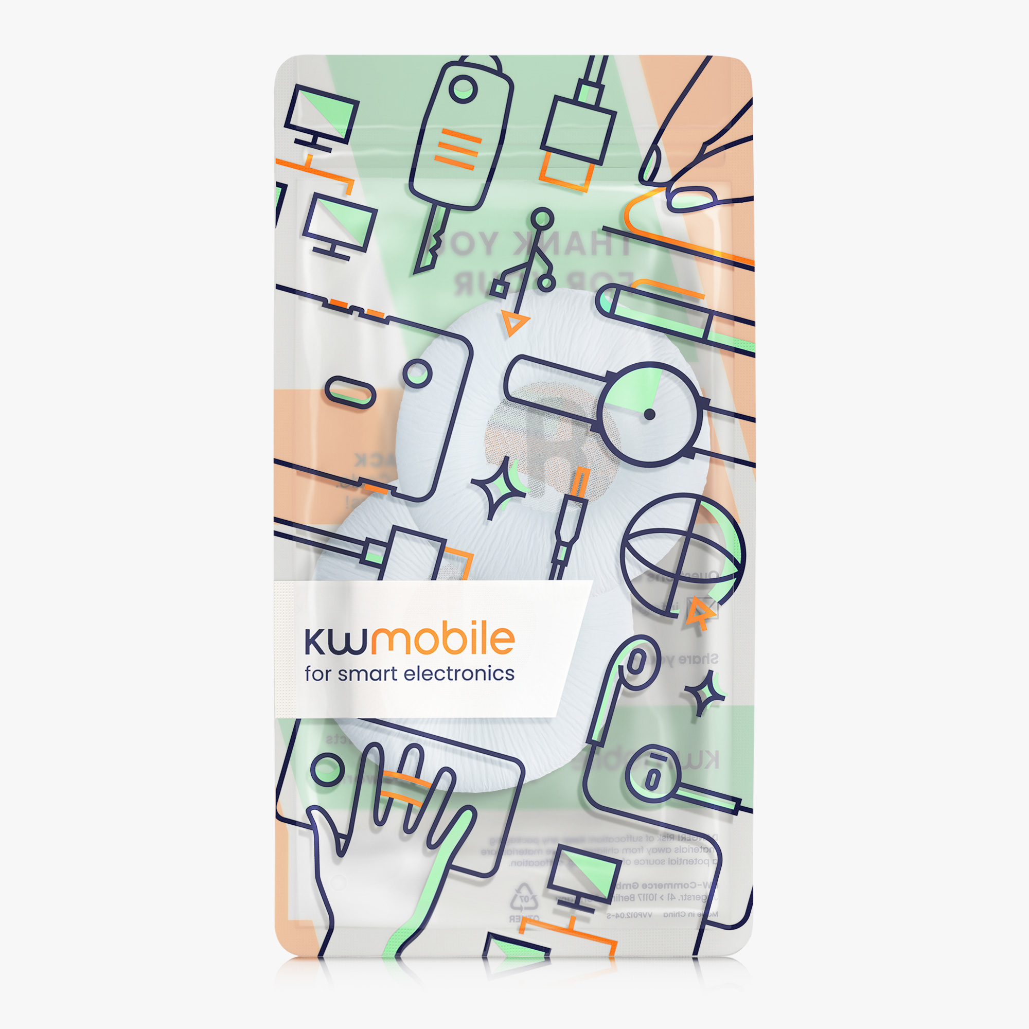 Náušníky kwmobile 2 ks pro JBL Tune 600 / 500BT / 510BT / 520BT / 450 - bílá