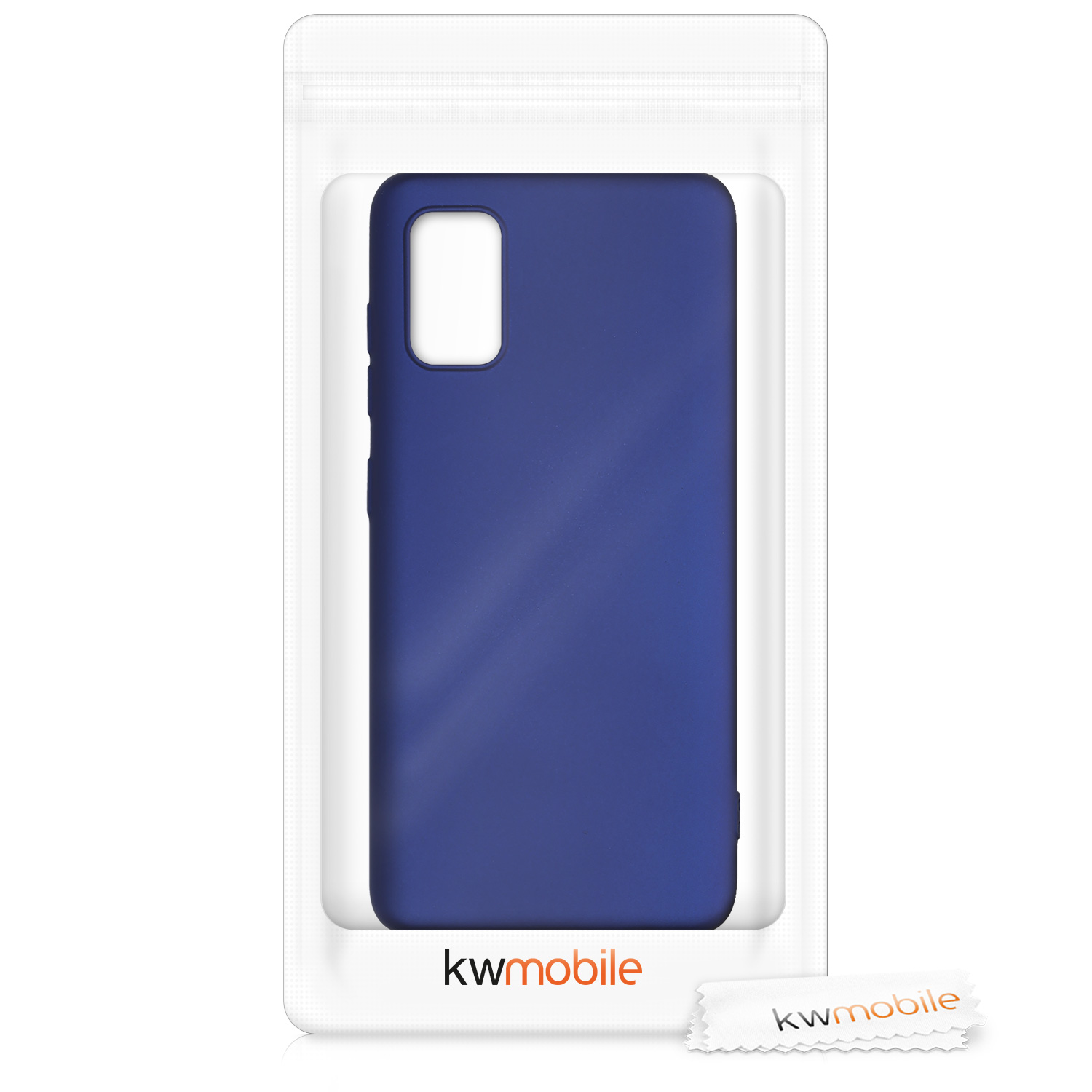 Kryt na mobil Samsung Galaxy A41 kwmobile TPU metalický Metalická modrá
