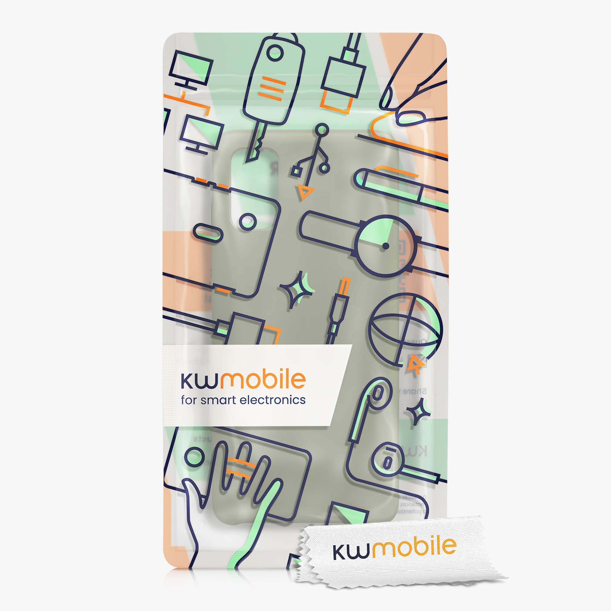 Kryt na mobil Samsung Galaxy A41 kwmobile TPU Šedo-zelená