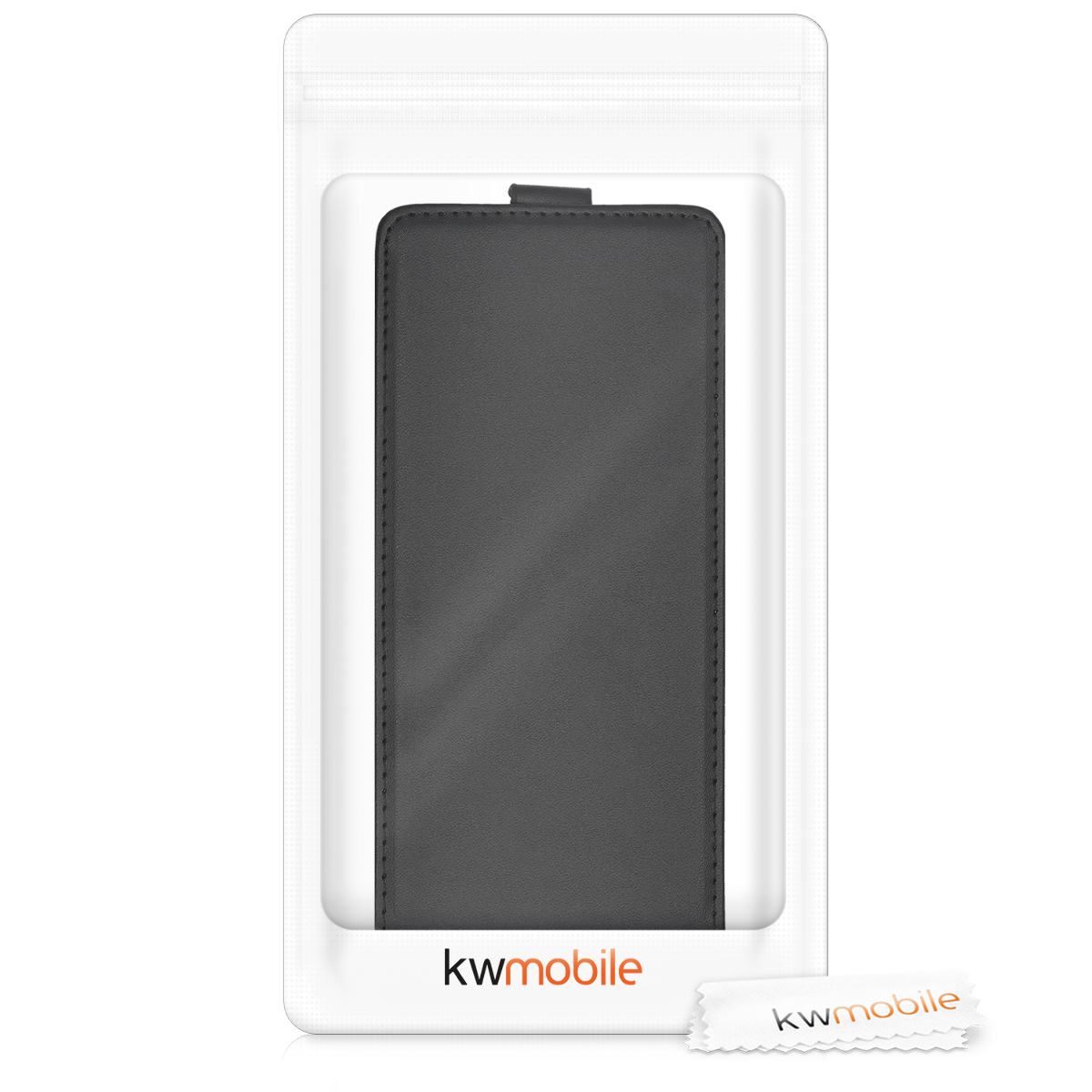 Flip pouzdro Samsung Galaxy A41 kwmobile PU kůže vertikální s magnetem Černá
