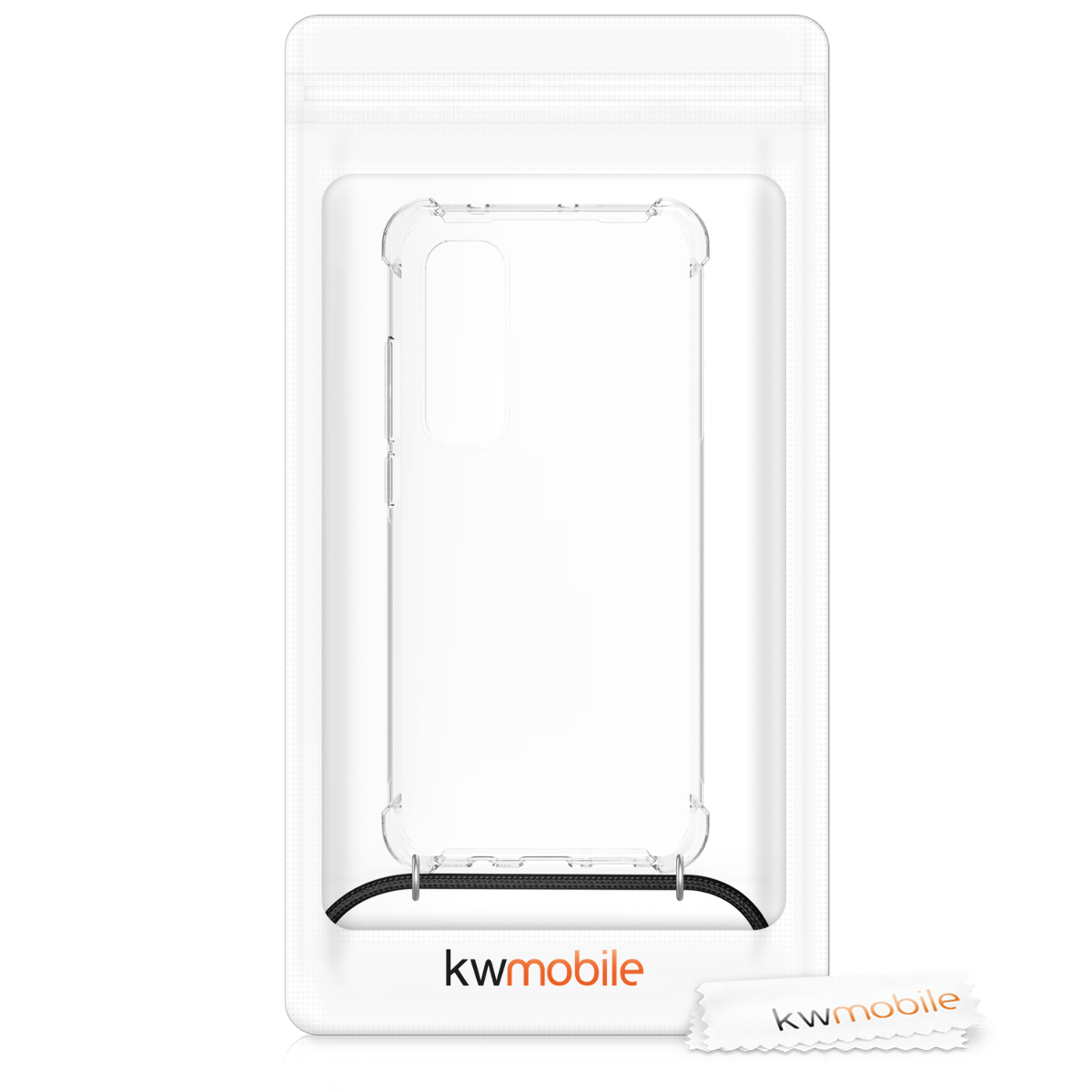 Crossbody kryt kwmobile Xiaomi Mi Note 10 Lite, černá / transparentní