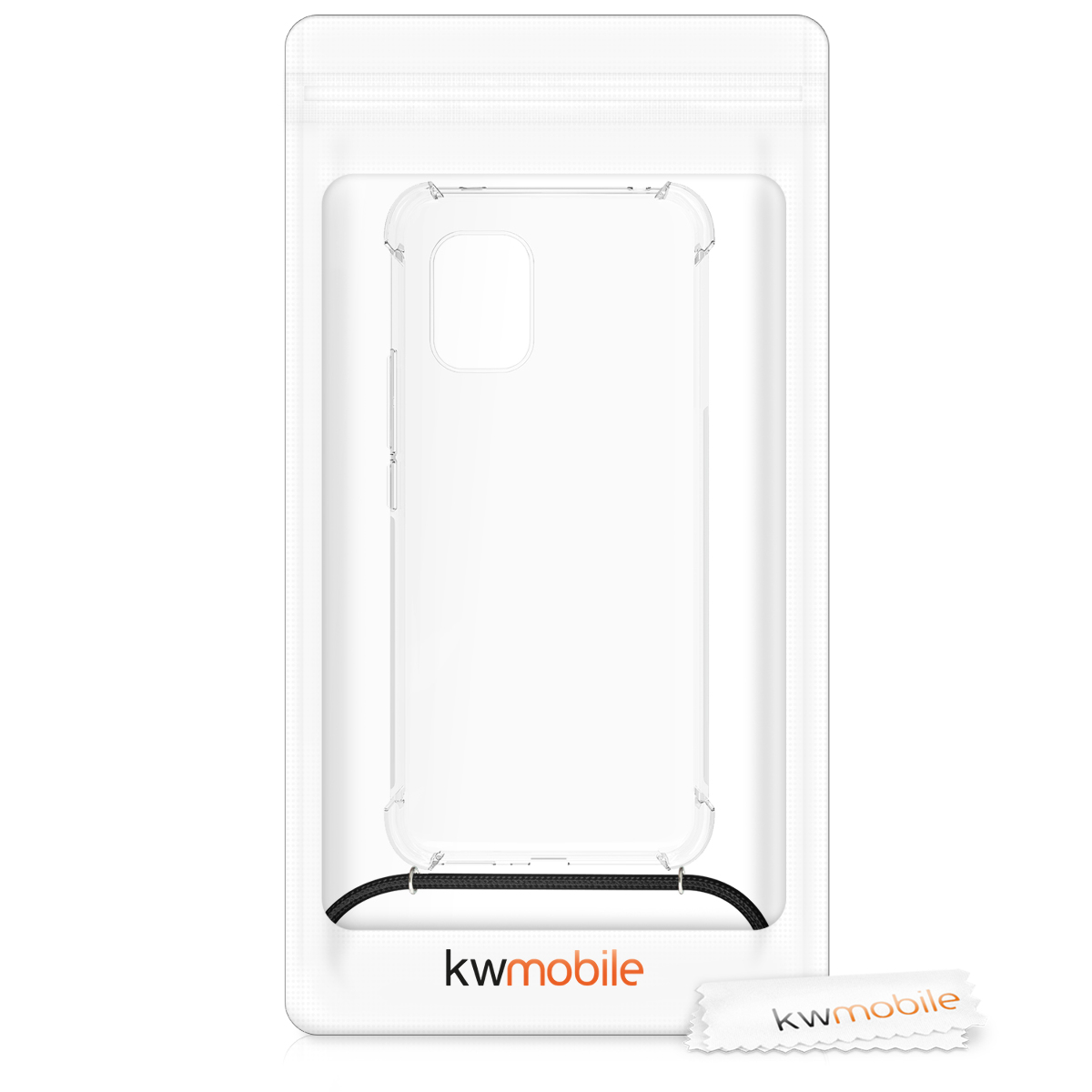 Crossbody kryt kwmobile Xiaomi Mi 10 Lite (5G), černá / transparentní