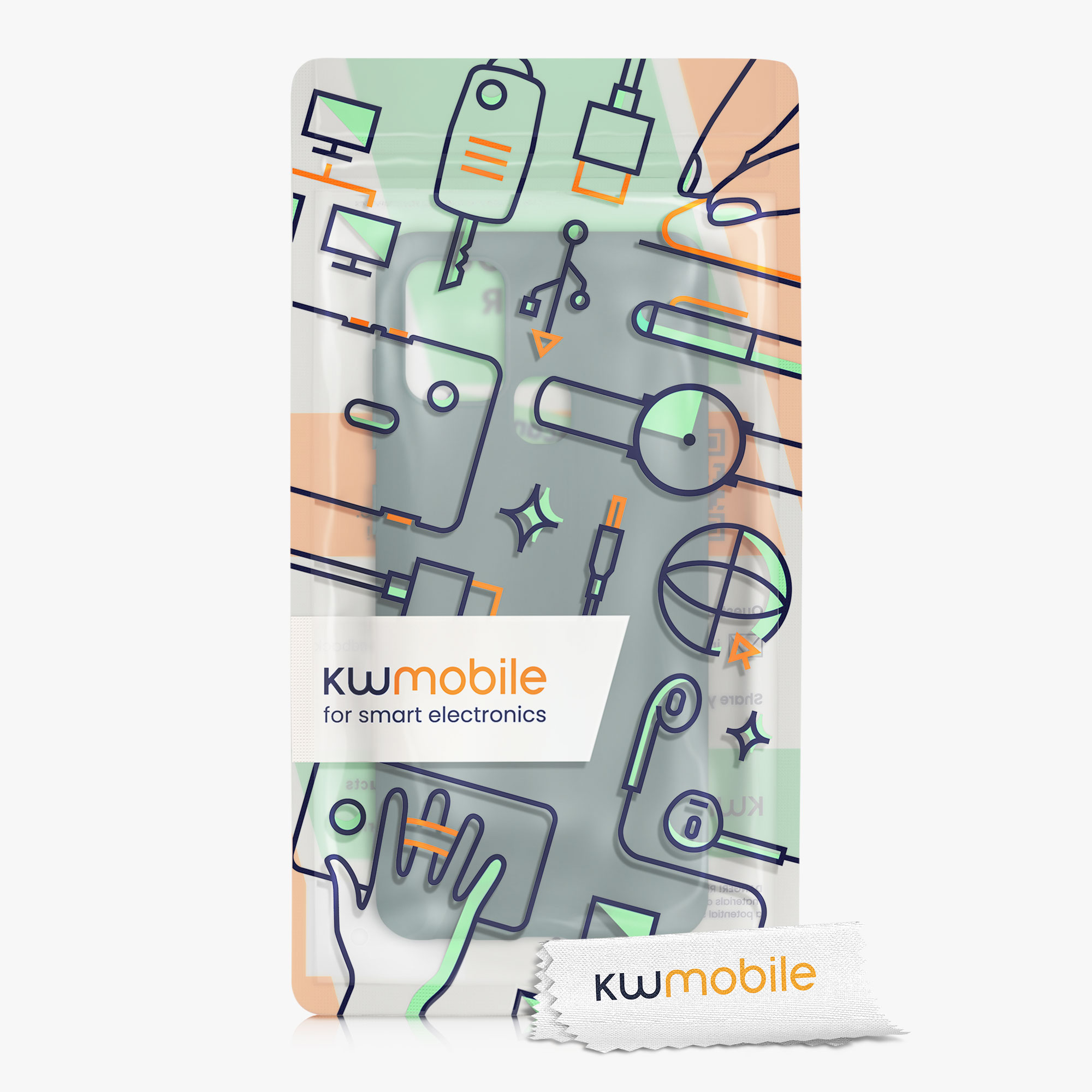 Kryt na mobil Samsung Galaxy A21s kwmobile TPU Modro-zelená