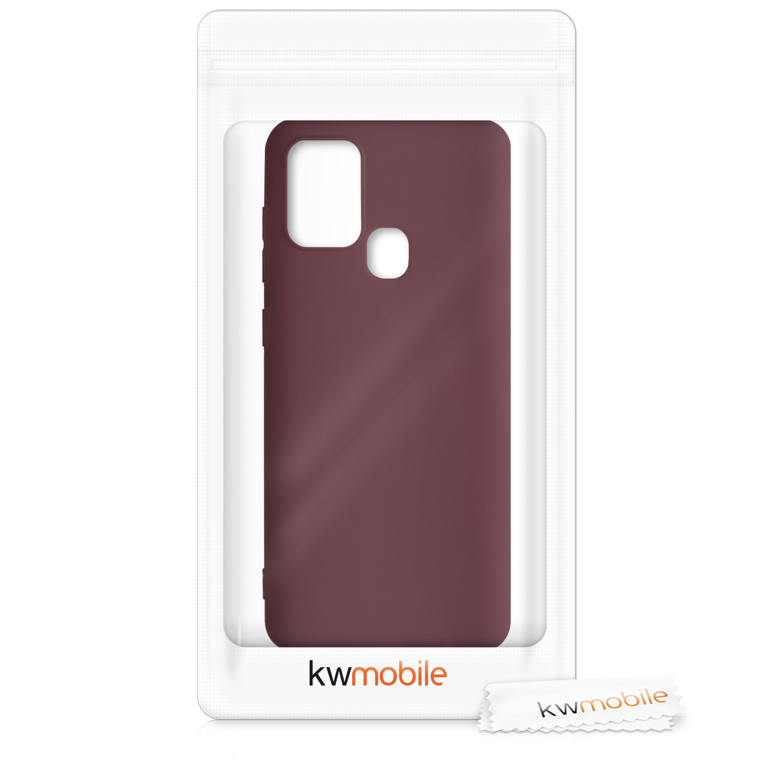 Kryt na mobil Samsung Galaxy A21s kwmobile TPU Rezavě červená