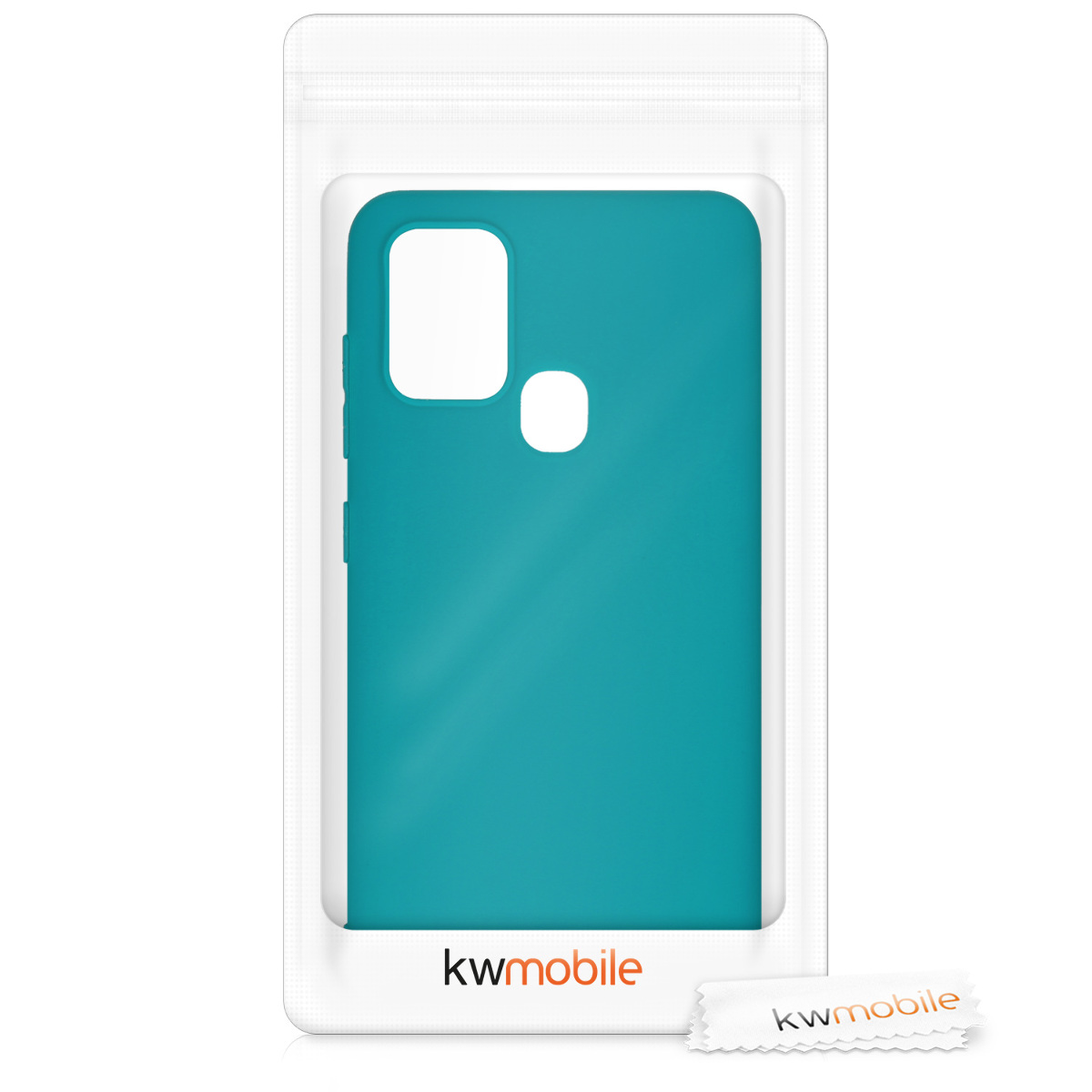 Kryt na mobil Samsung Galaxy A21s kwmobile TPU matně petrolejový