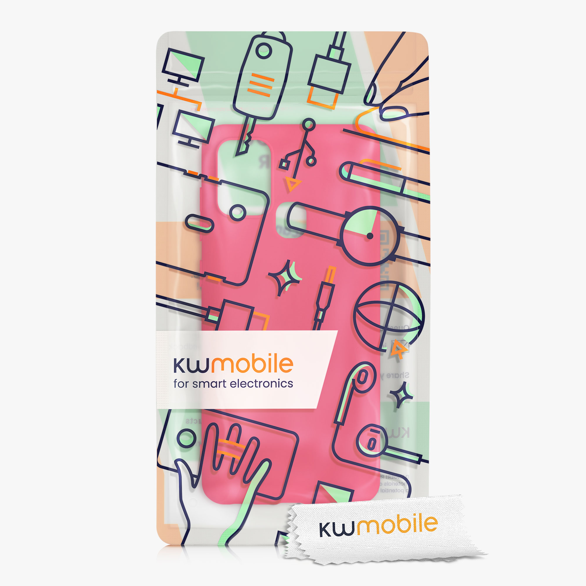 Kryt na mobil Samsung Galaxy A21s kwmobile TPU Neonová růžová