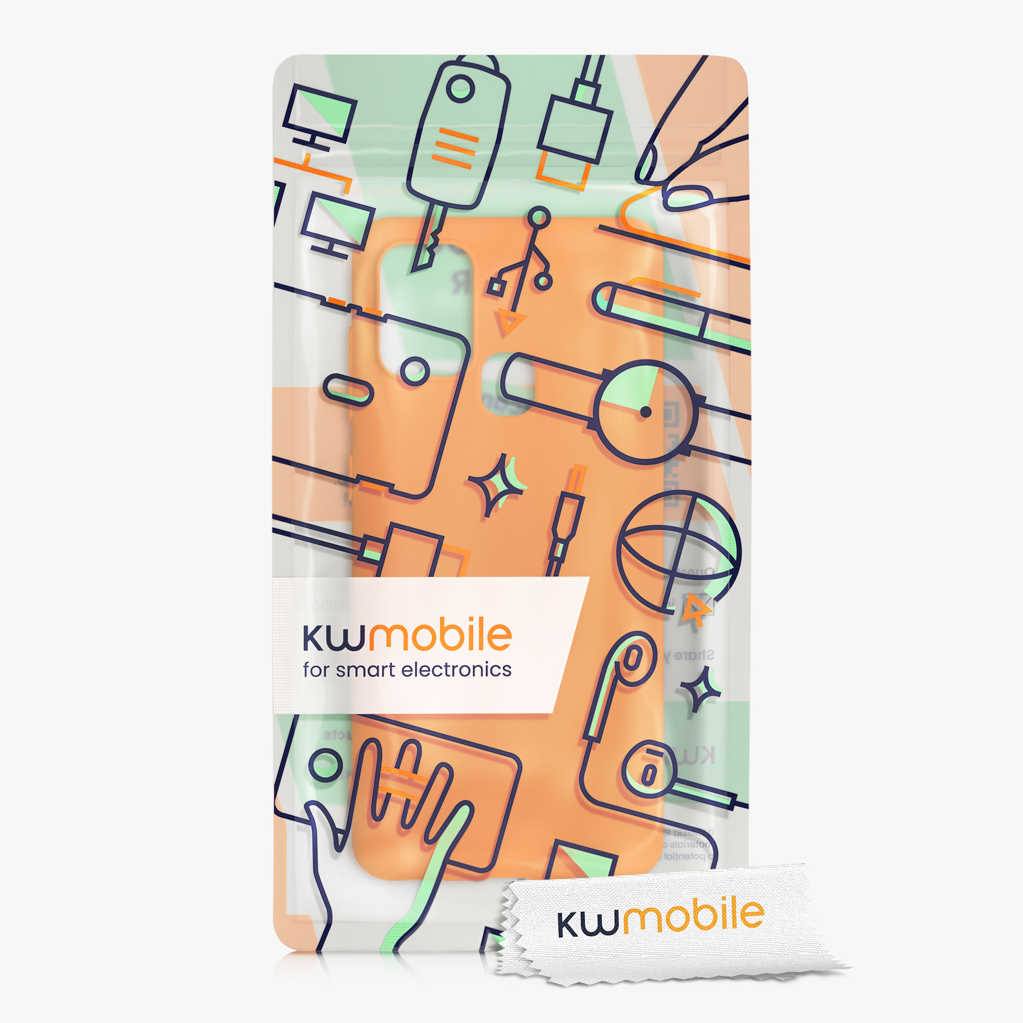 Kryt na mobil Samsung Galaxy A21s kwmobile TPU ovocně oranžový