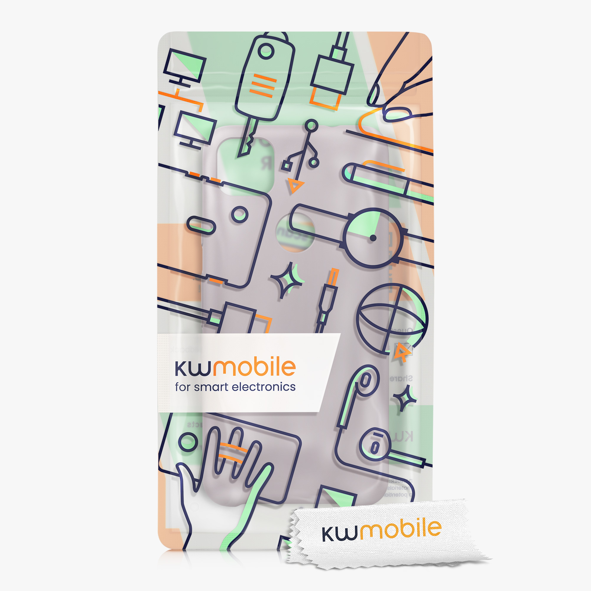 Zadní kryt kwmobile pro Google Pixel 4a - wireless charging purple cloud