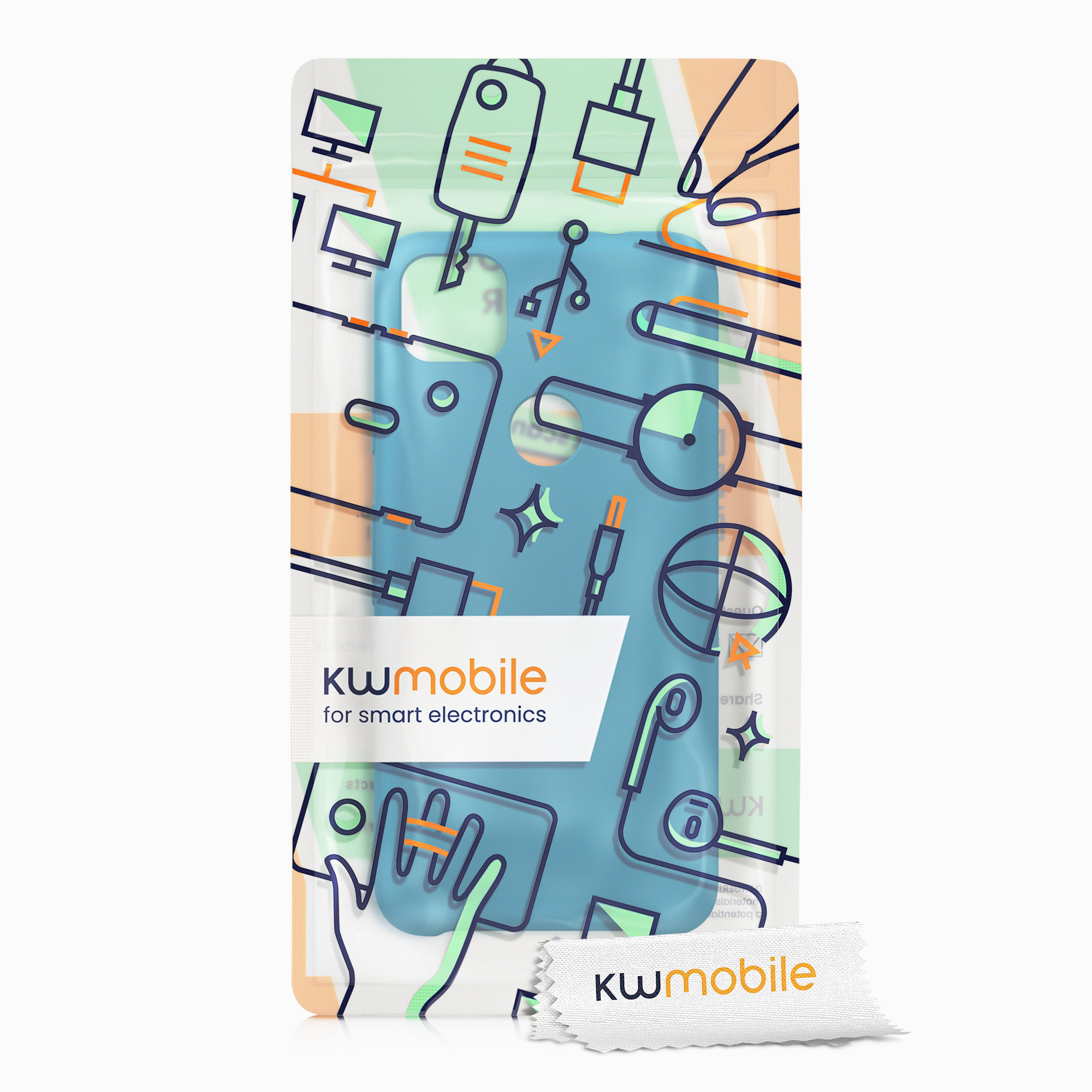 Zadní kryt kwmobile pro Google Pixel 4a - wireless charging caribbean modrá