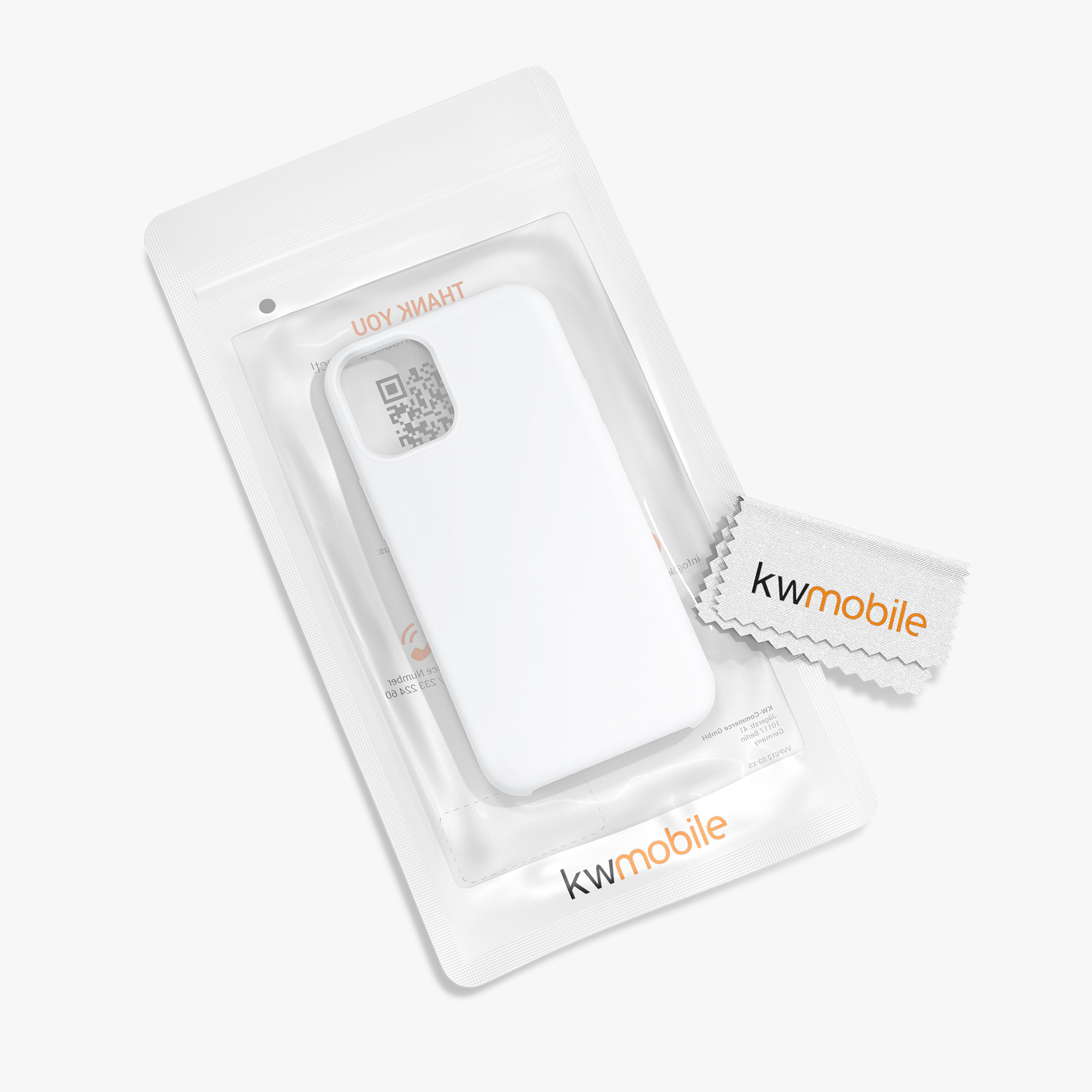 Silikonový kryt kwmobile pro iPhone 12 mini - bílá